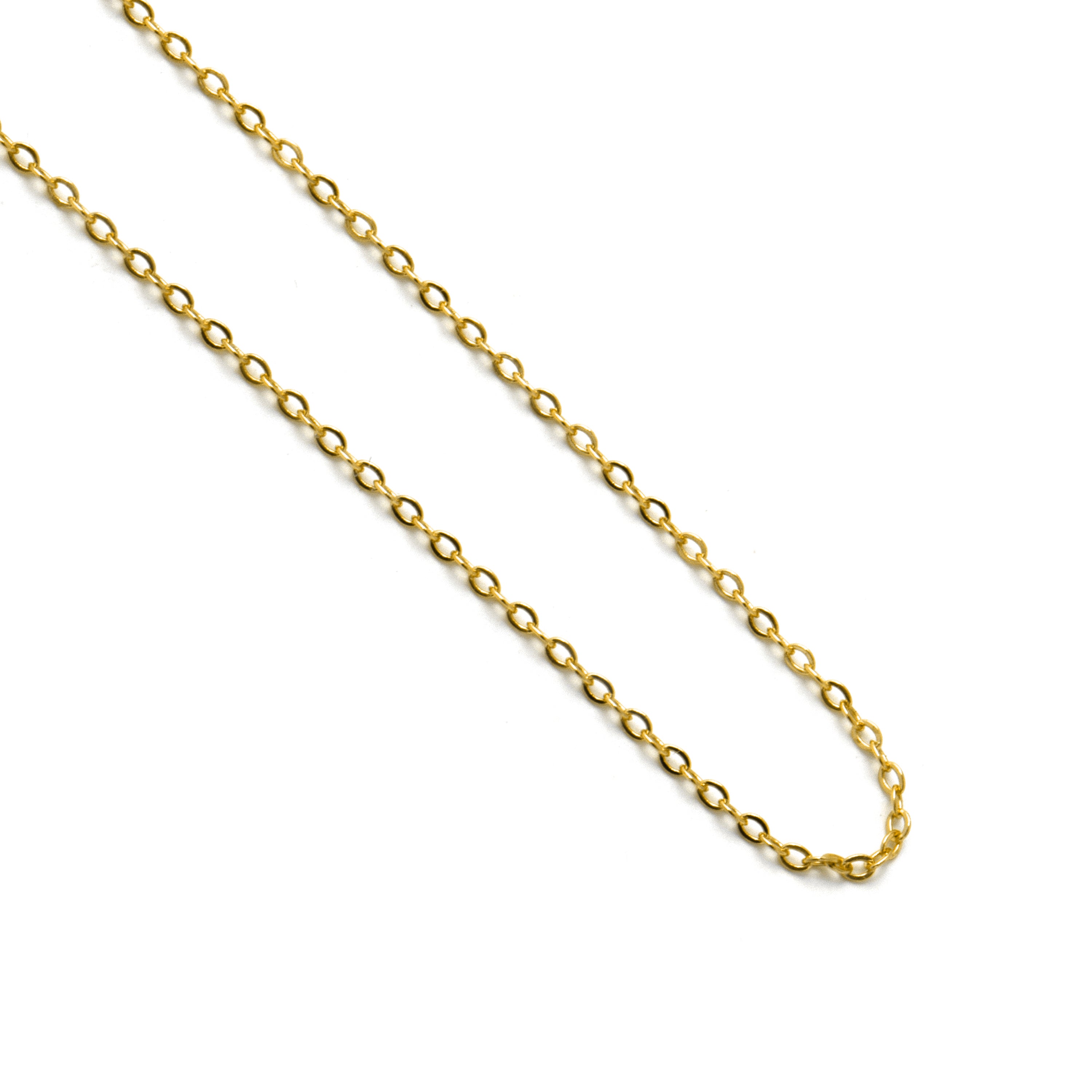 Chaîne forçée de 40cm en argent sterling 925 finition or jaune 18k - Luxenter
