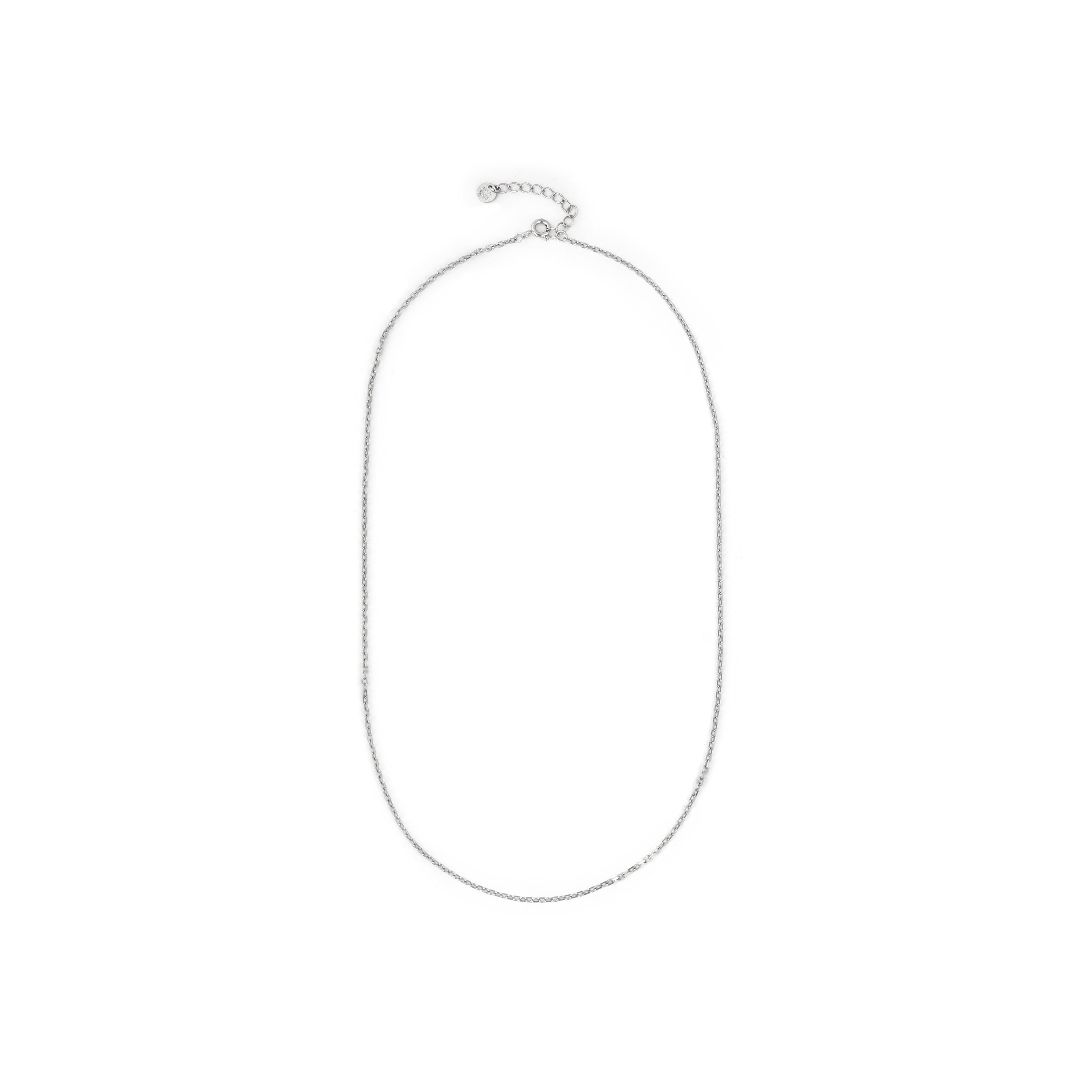 Halskette 45cm mit Rhodium-Finish - Abki