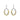 Boucles d'oreilles en argent sterling 925 et Padparadscha finies en rhodium - Doreo