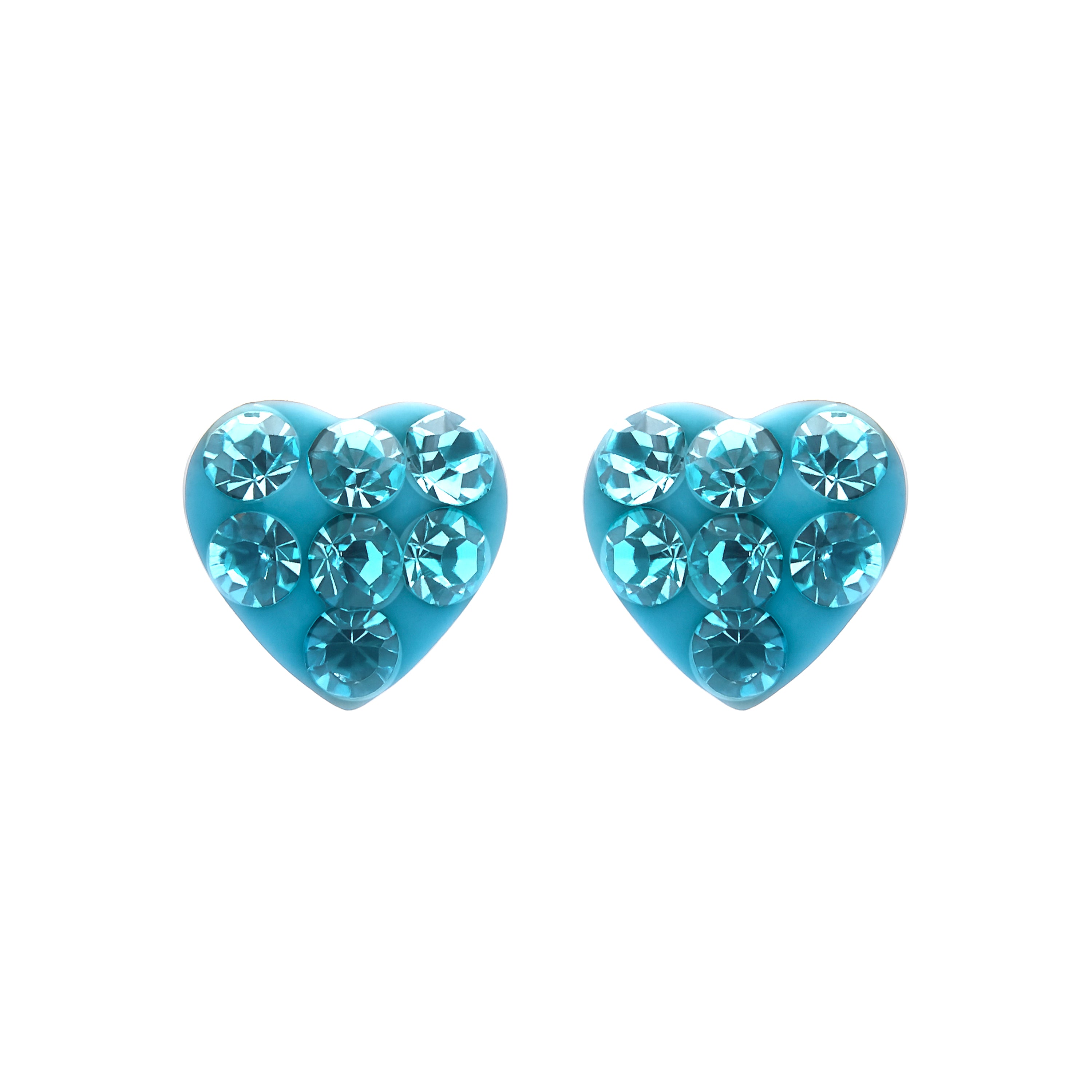 Ohrringe aus 925er Sterlingsilber und Aquamarin-Zirkonia mit Rhodium-Finish - Ukzel