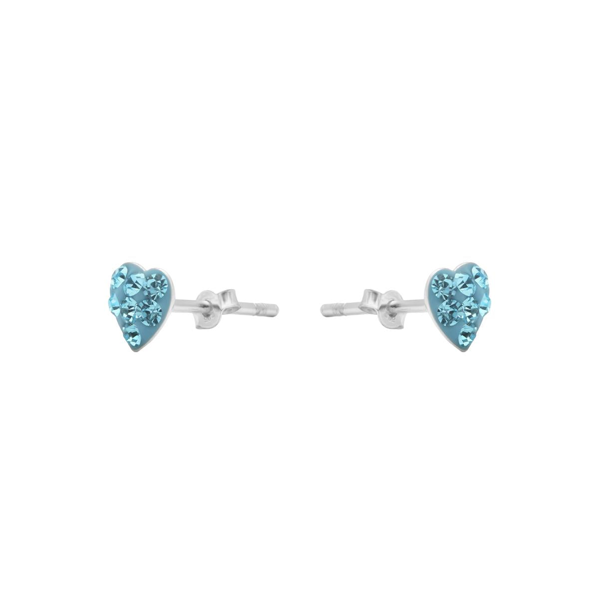 Orecchini in Argento Sterling 925 e Zirconia Acquamarina con finitura in rodio - Ukzel