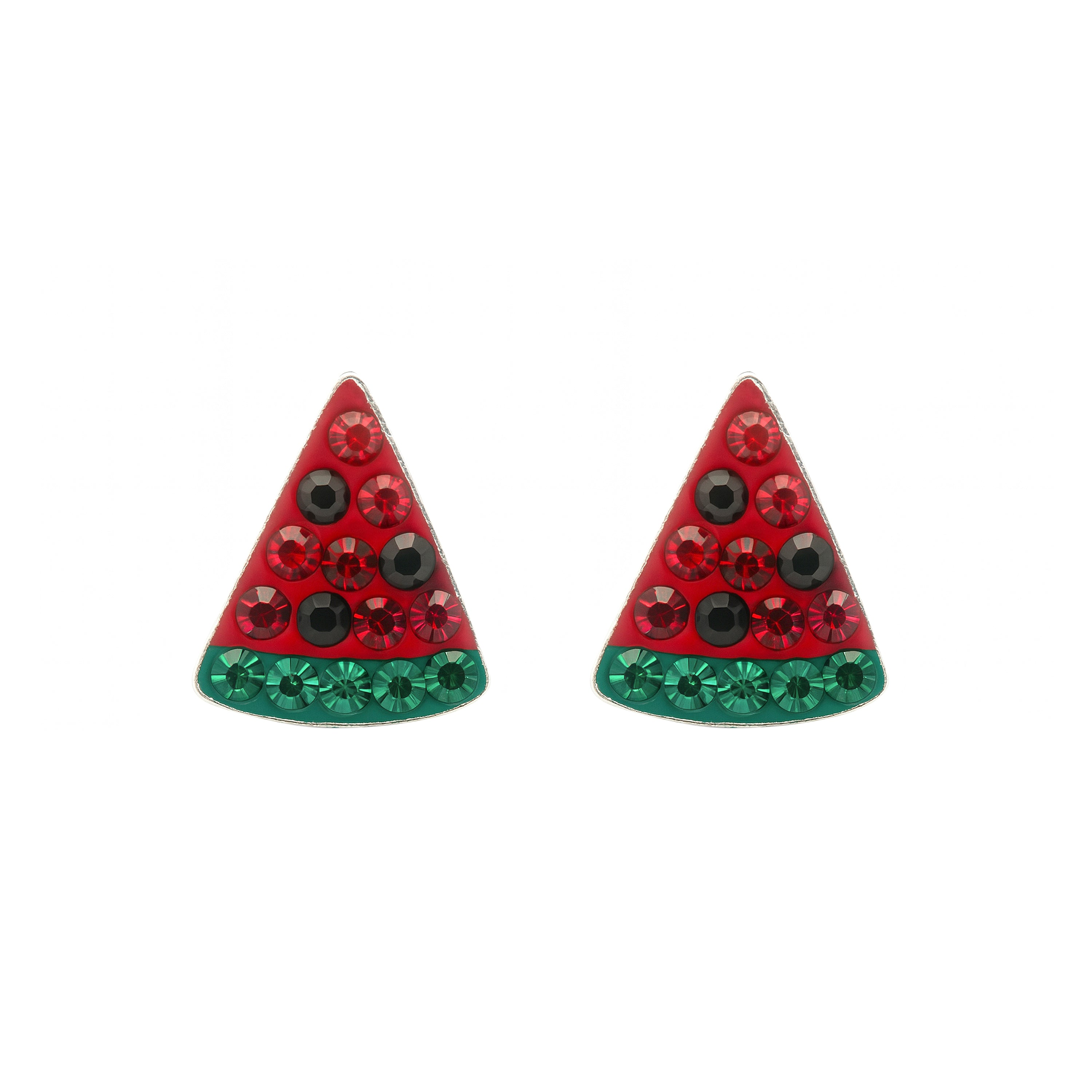 Boucles d'oreilles en argent sterling 925 et zircon multicolore finition rhodiée - Riadel