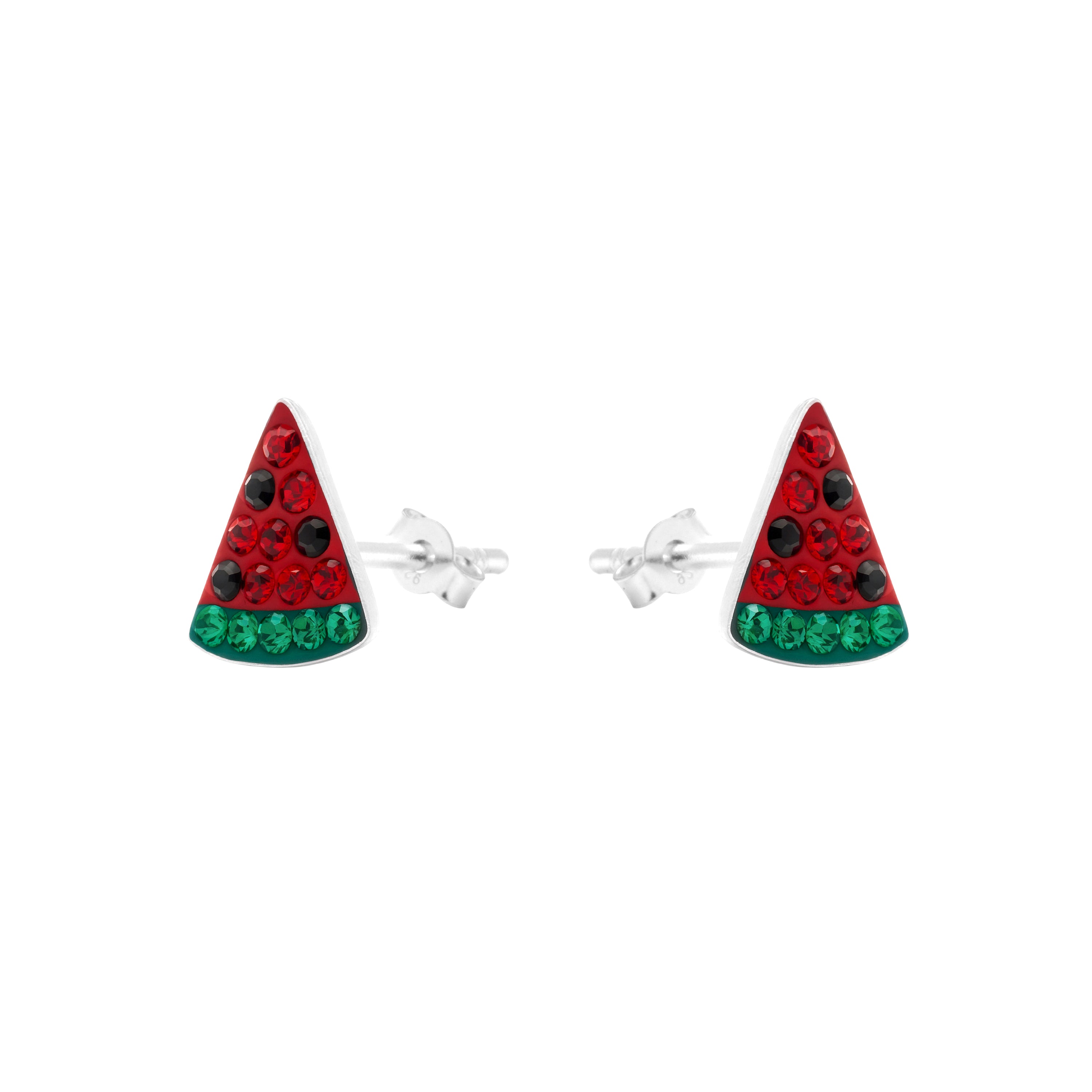 Boucles d'oreilles en argent sterling 925 et zircon multicolore finition rhodiée - Riadel