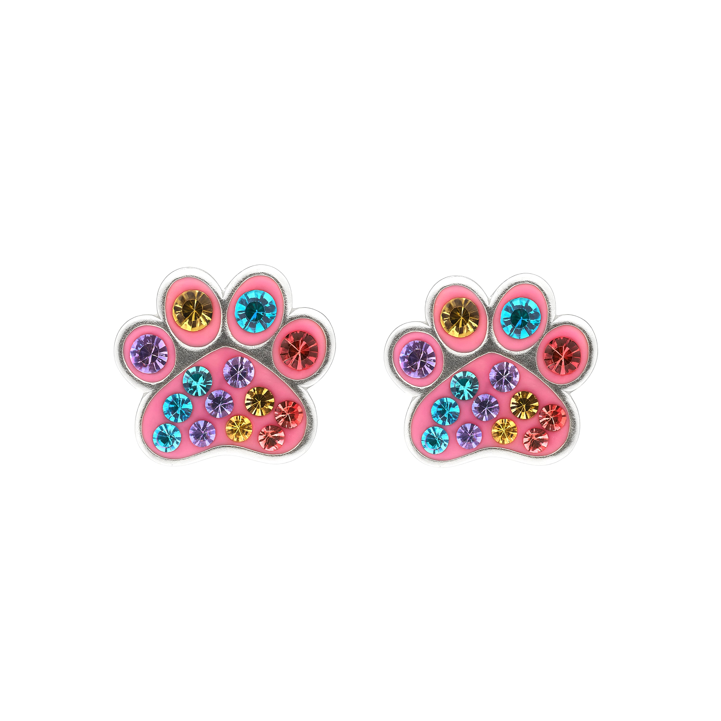 Pendientes de Plata de Ley 925 y Circonita Multicolor acabado en rodio - Lihai