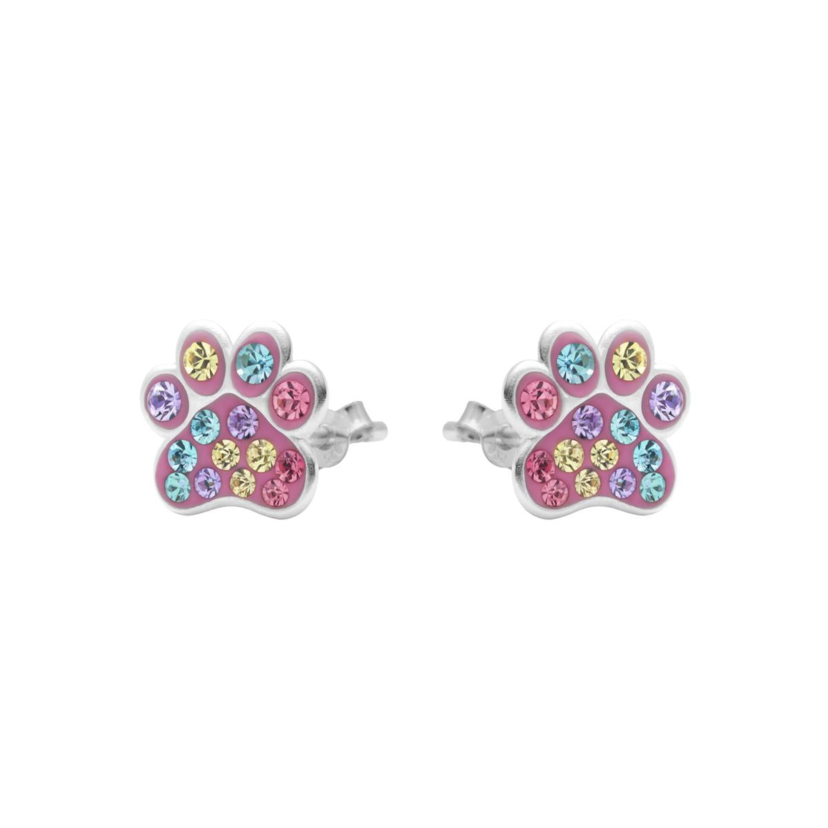 Orecchini in Argento Sterling 925 e Zirconia Multicolore con finitura in rodio - Lihai