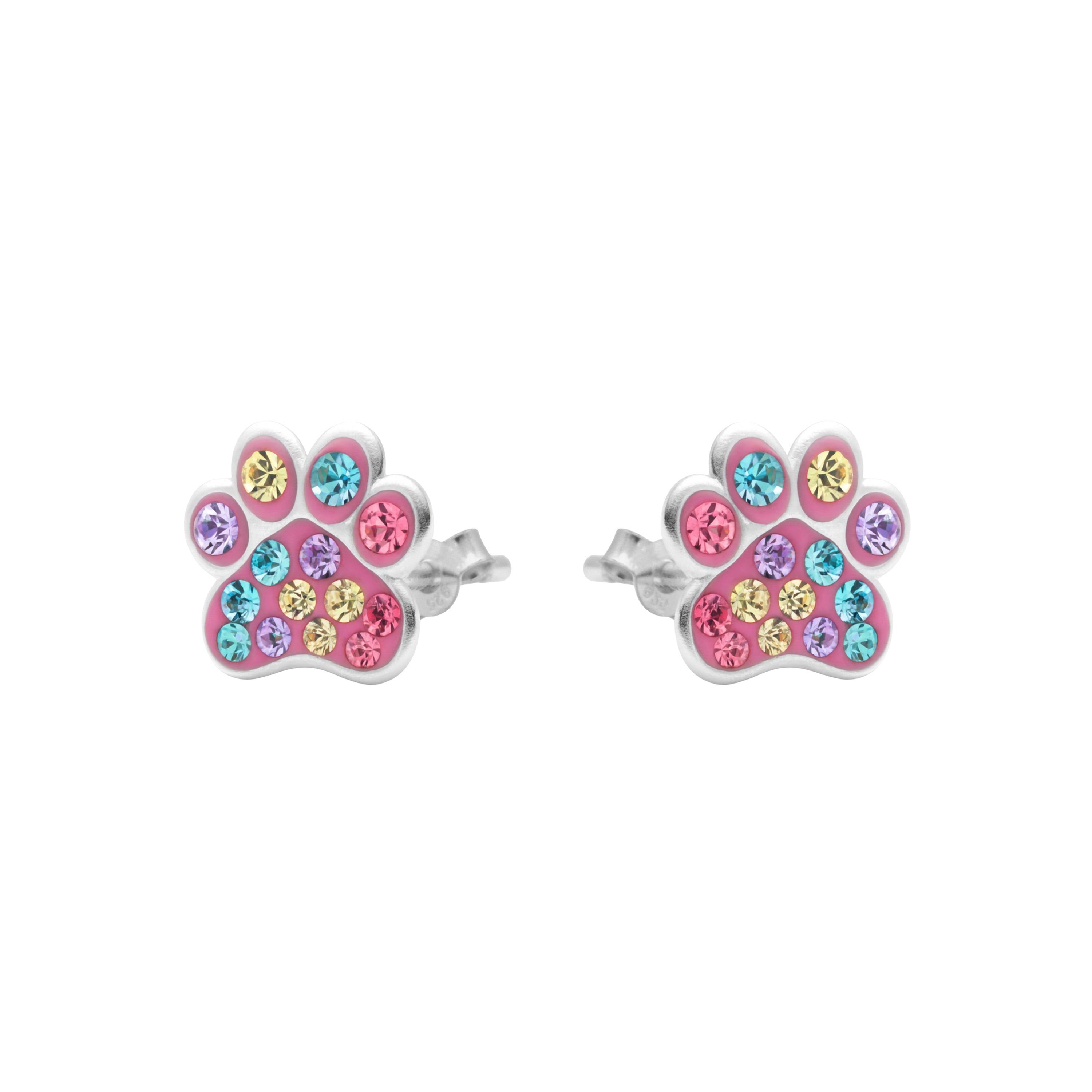 Pendientes de Plata de Ley 925 y Circonita Multicolor acabado en rodio - Lihai