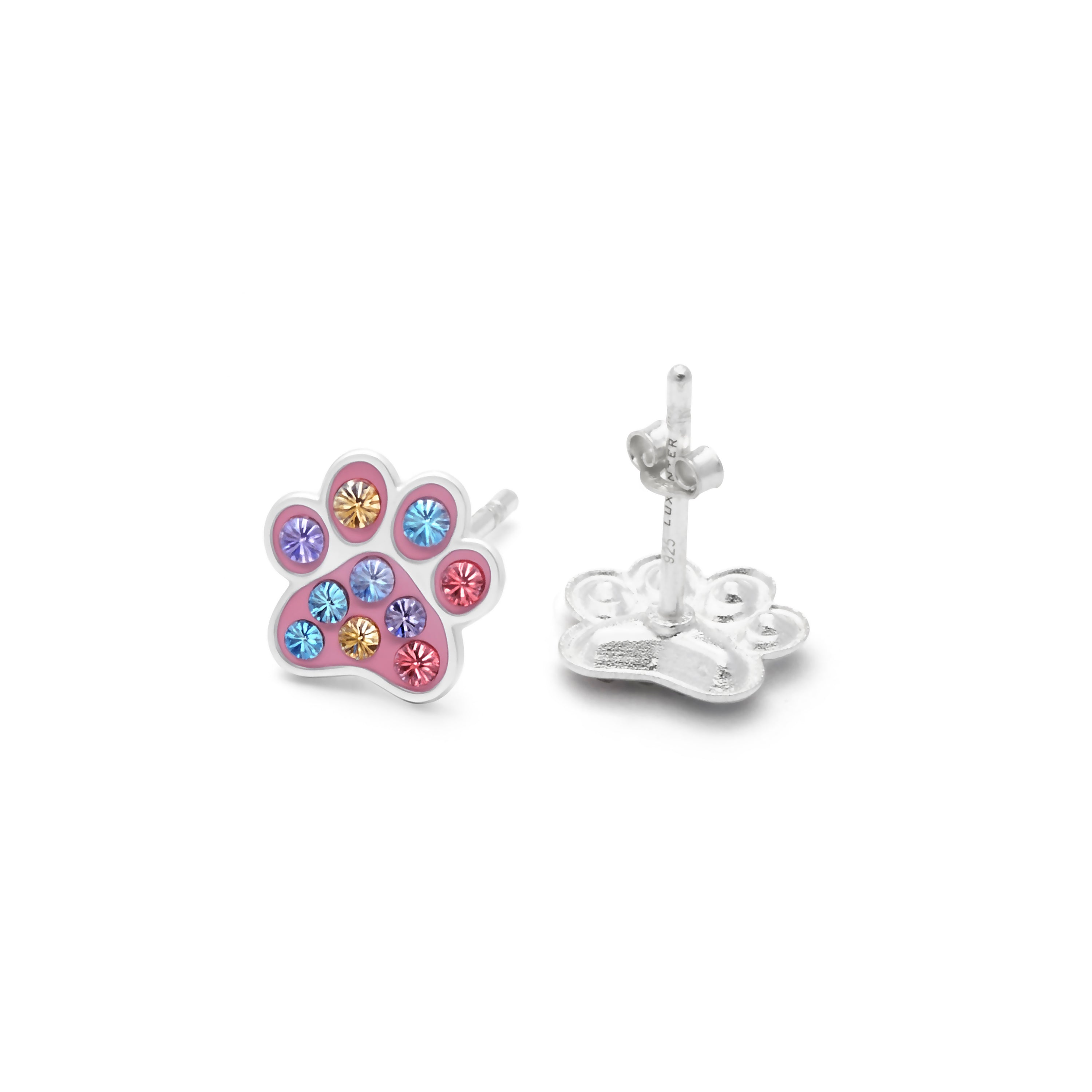 Pendientes de Plata de Ley 925 y Circonita Multicolor acabado en rodio - Lihai