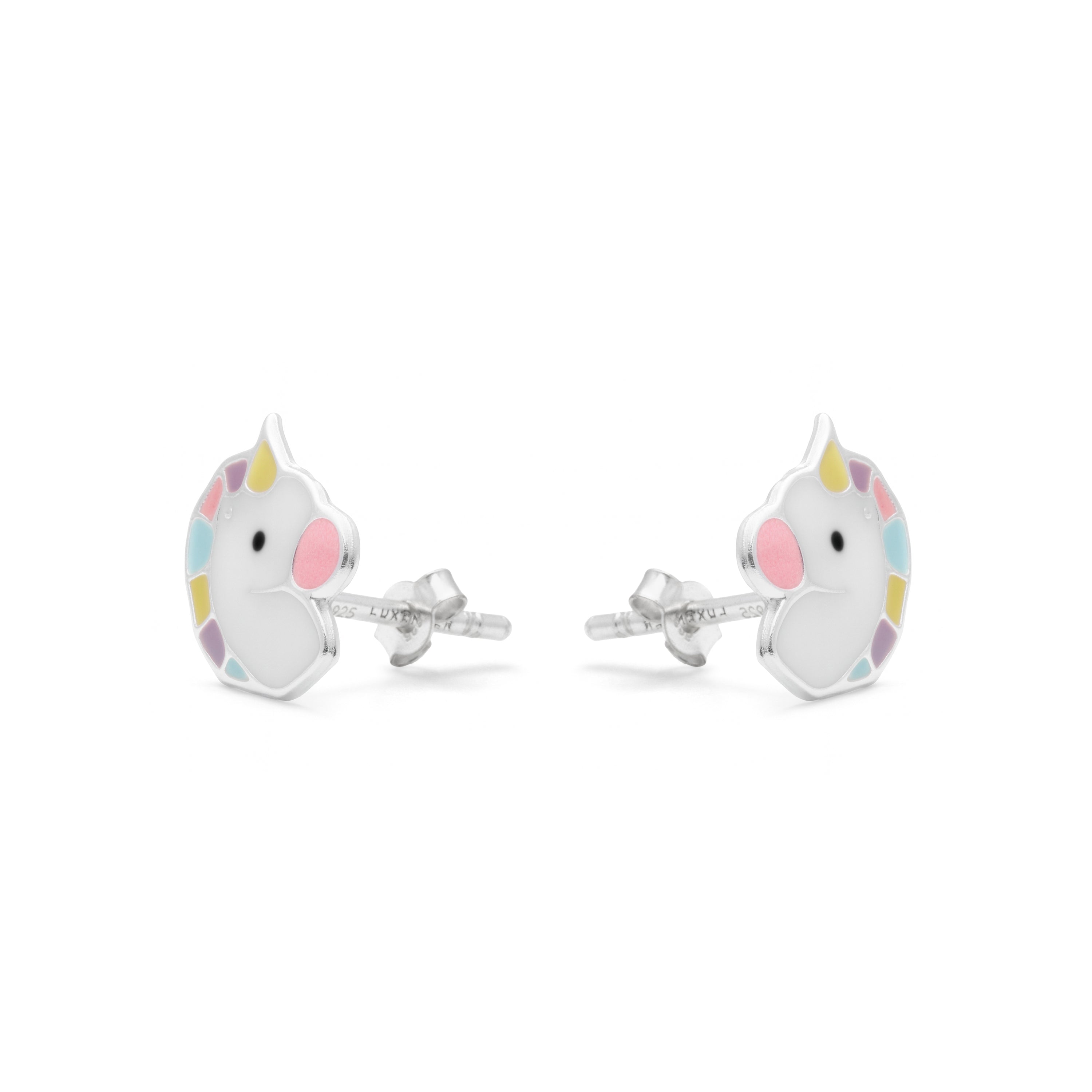 Ohrringe aus 925er Sterlingsilber und mehrfarbigem Lack mit Rhodium-Finish - Kotez