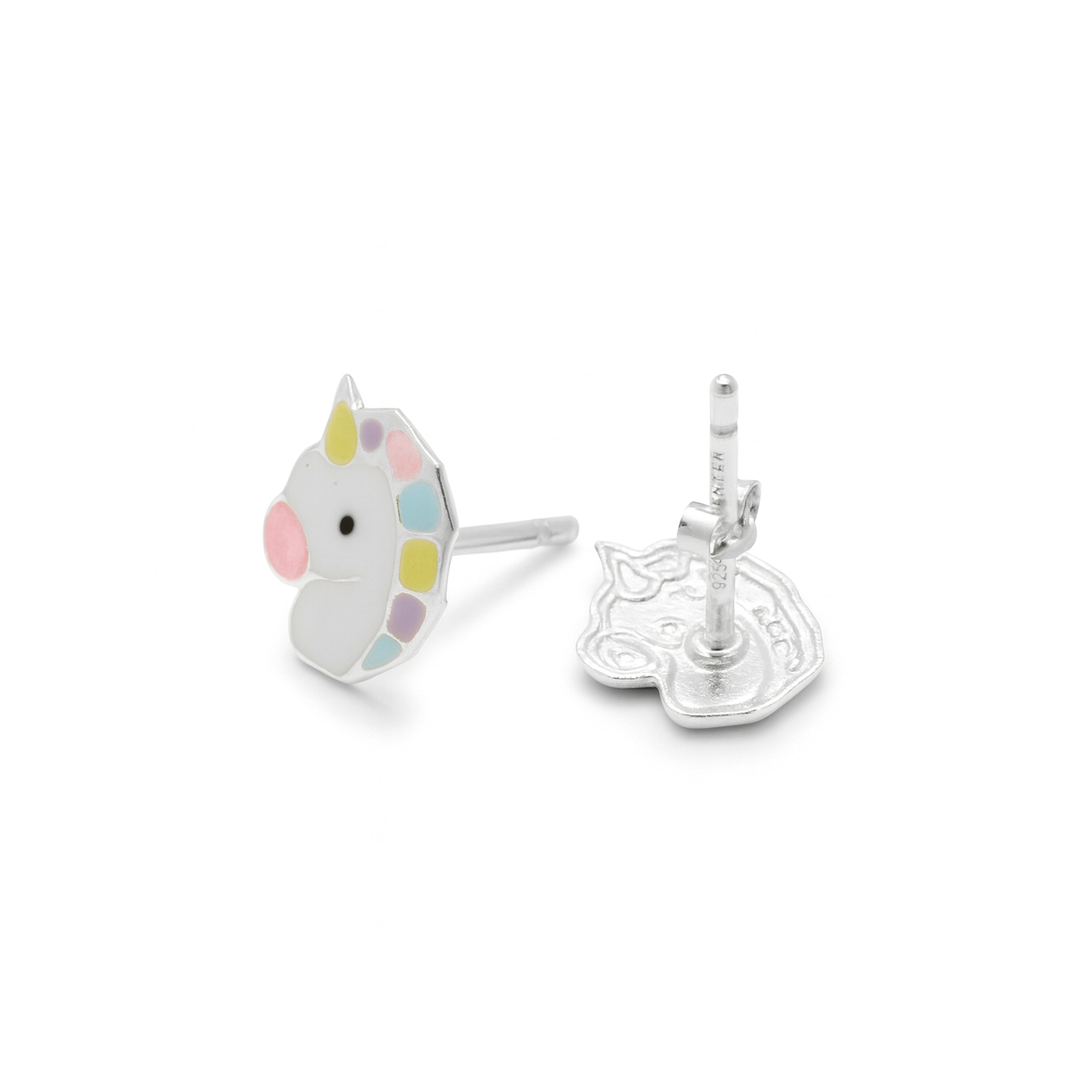 Ohrringe aus 925er Sterlingsilber und mehrfarbigem Lack mit Rhodium-Finish - Kotez