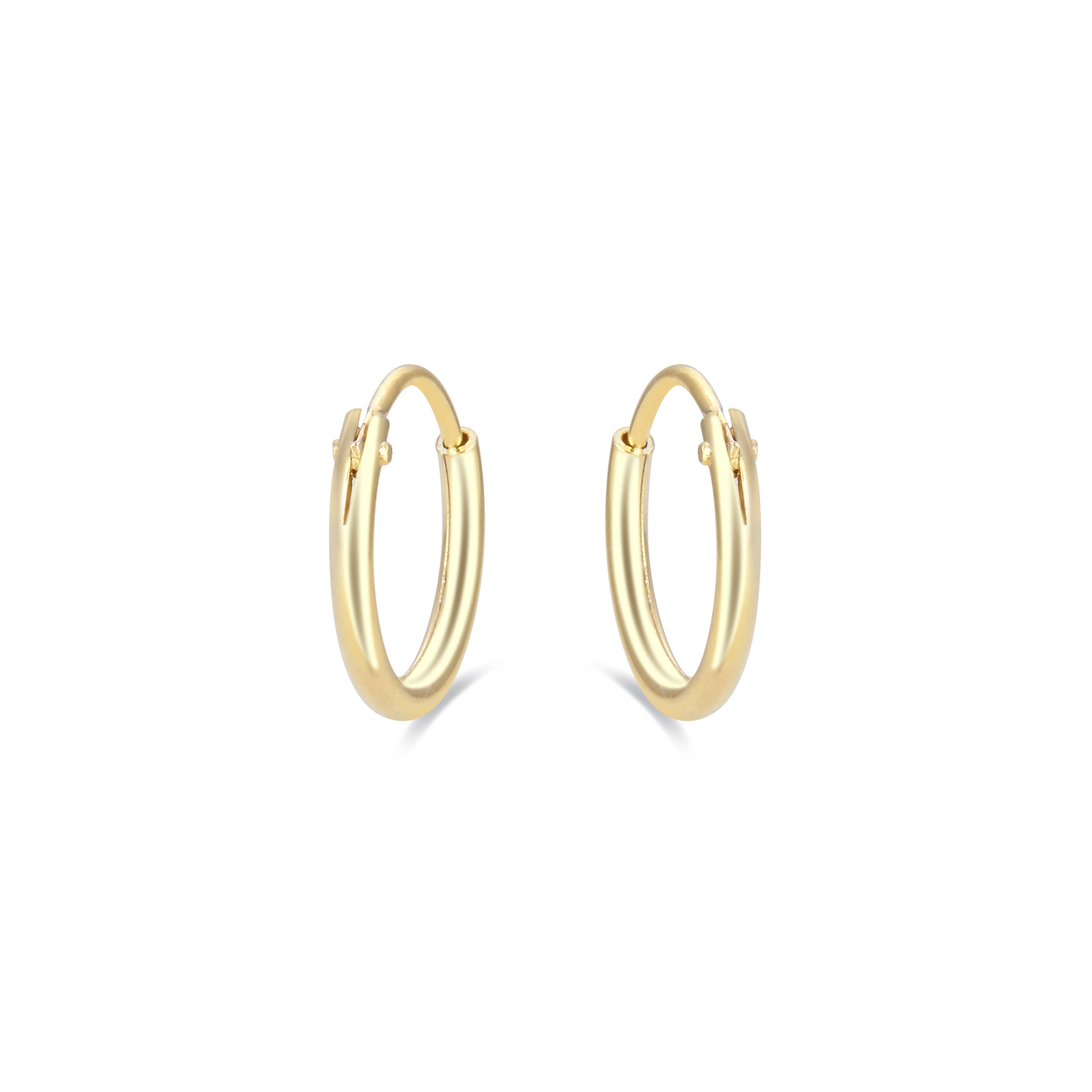 Orecchini da 10mm in Argento Sterling 925 con finitura in oro giallo 18K - Essential