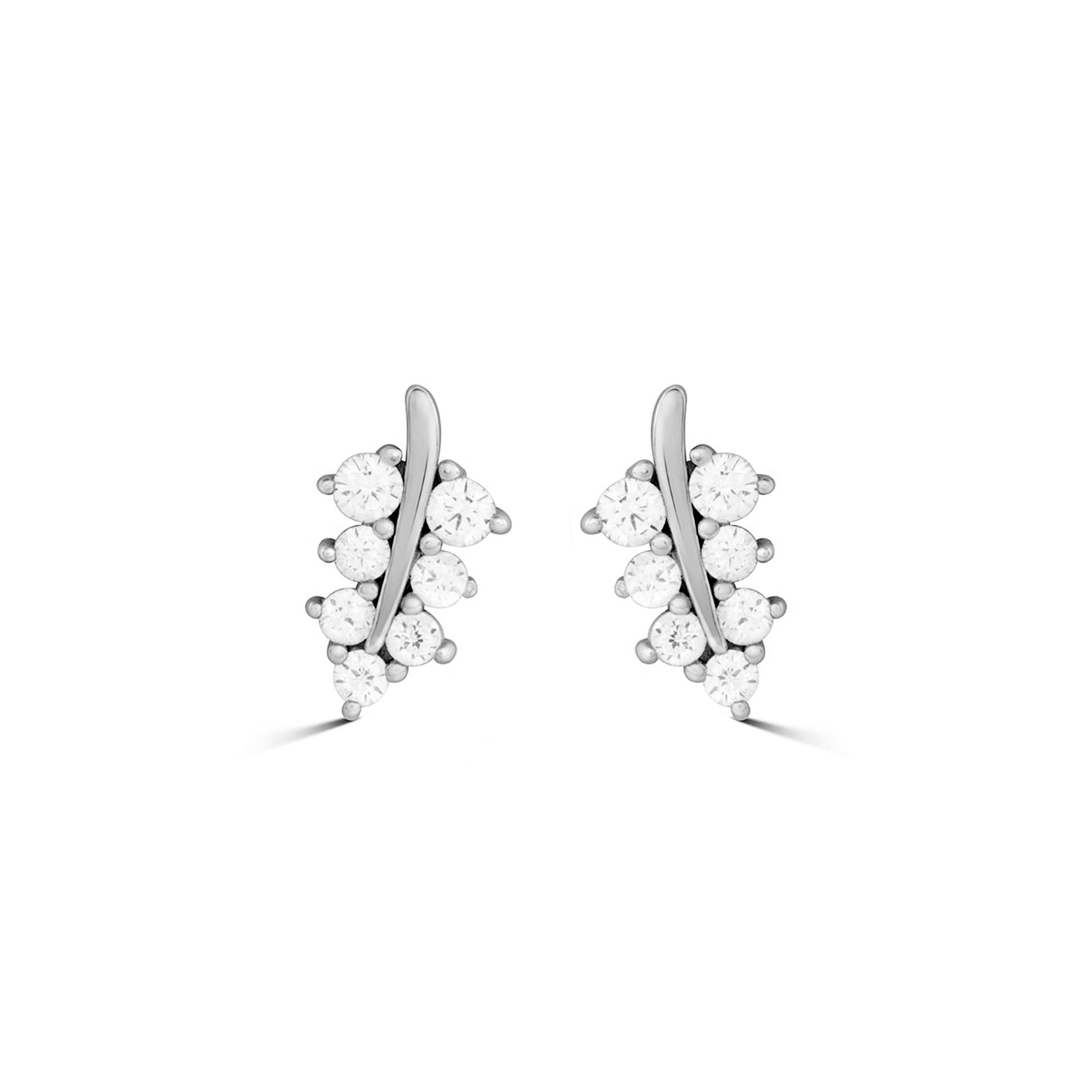 Pendientes de Plata de Ley 925 con Circonita Brillante acabados en rodio - Kuenia