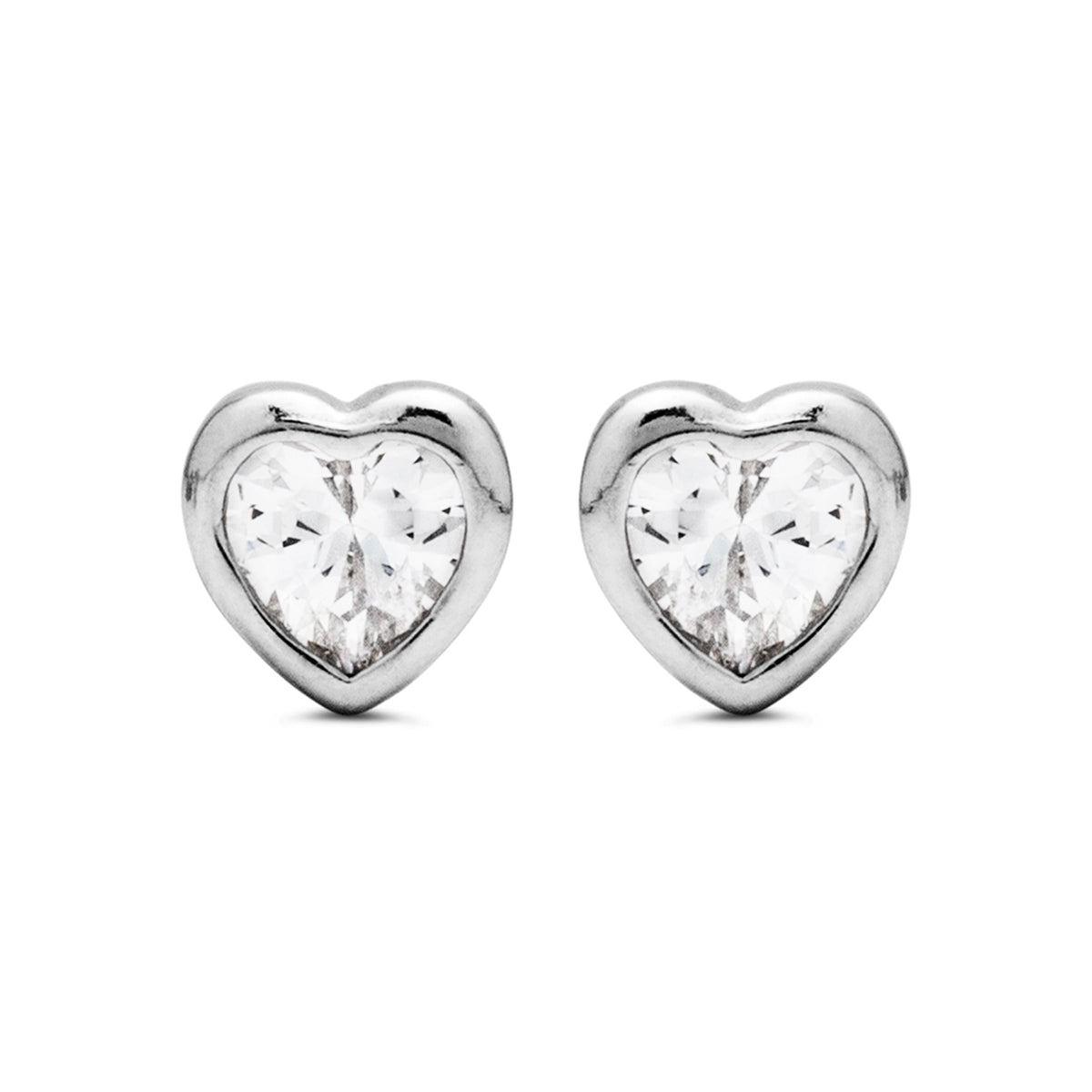 Pendientes de Plata de Ley 925 con Circonita Brillante acabados en rodio - Goth