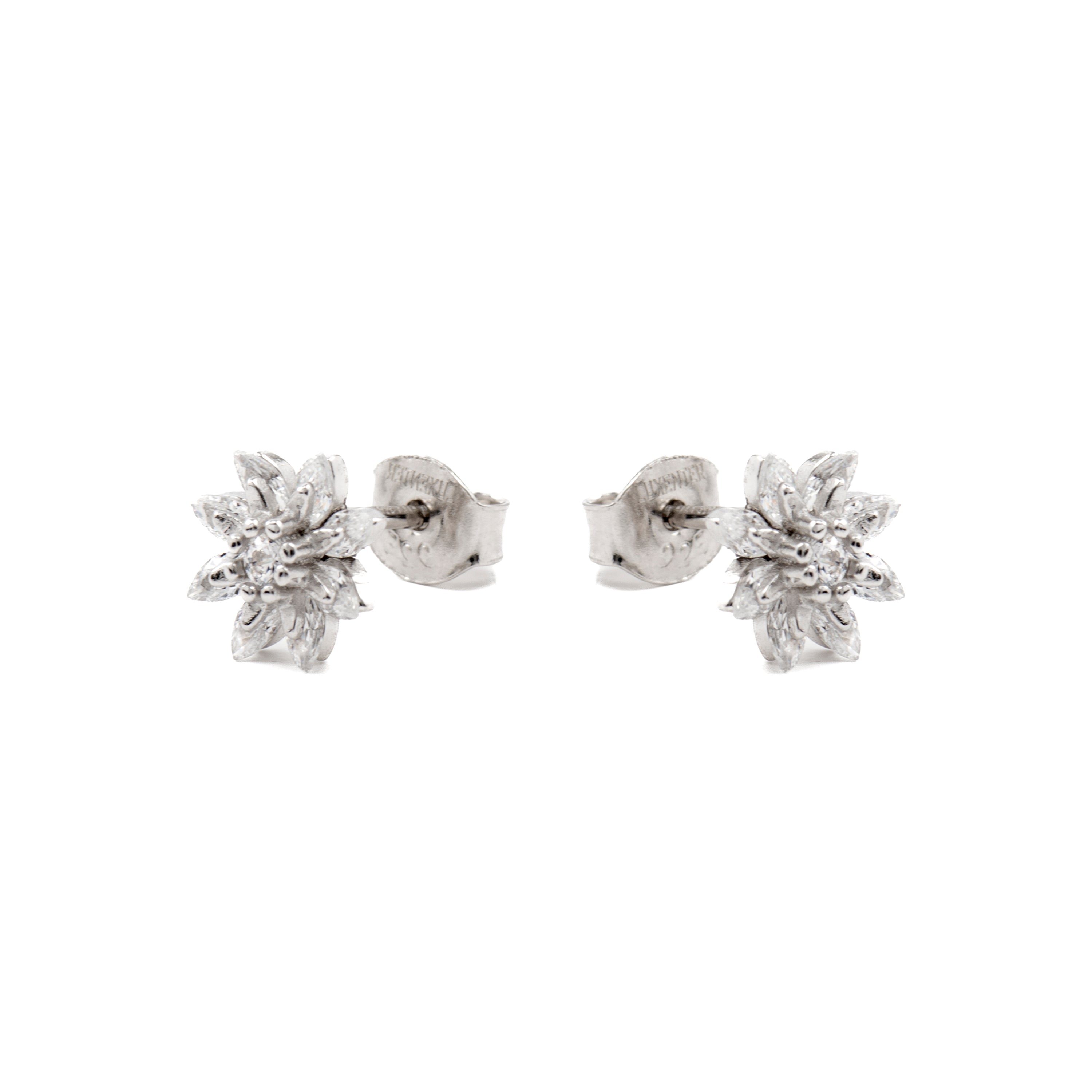 Orecchini in Argento Sterling 925 con Zirconia Brillante finiti in rodio - Aul
