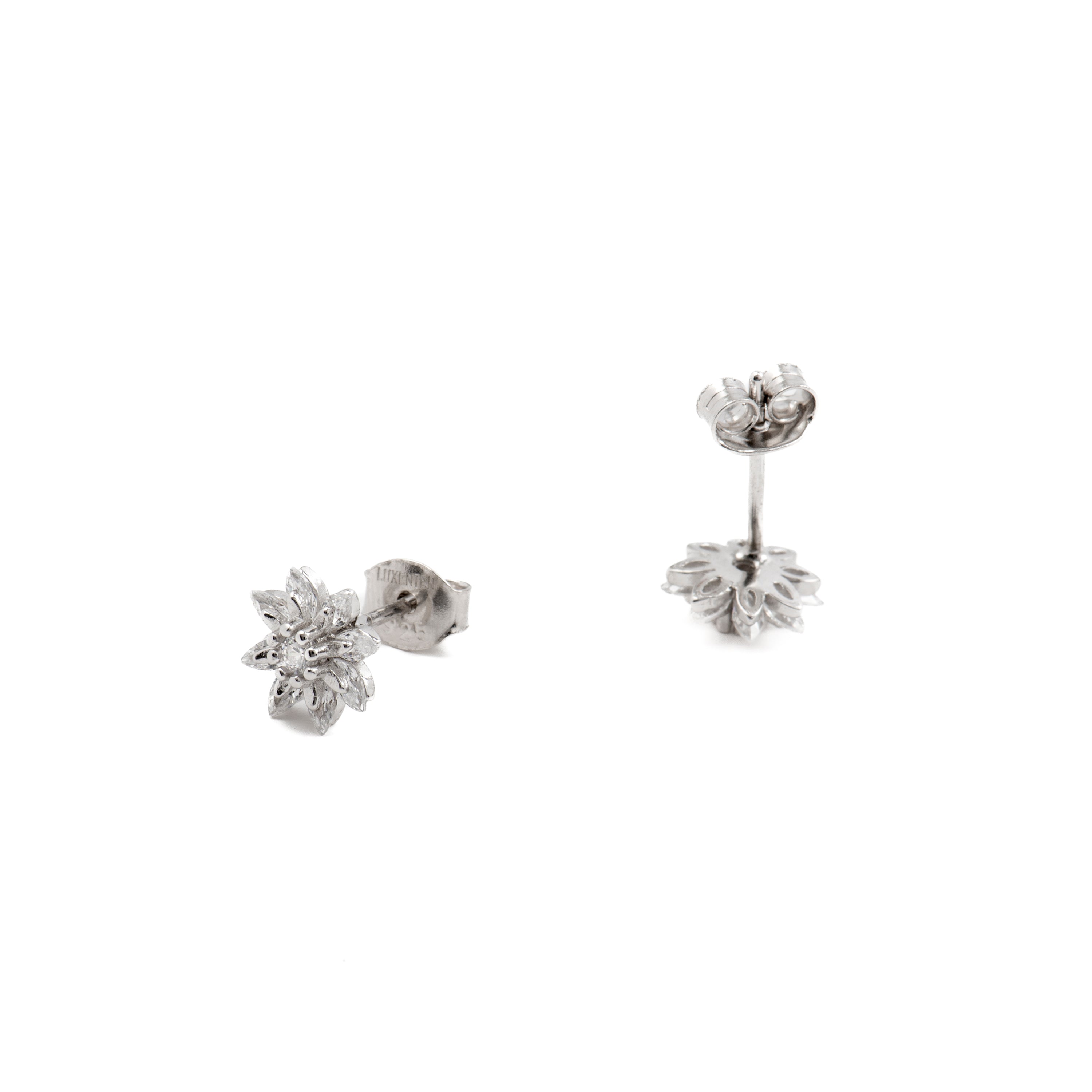 Orecchini in Argento Sterling 925 con Zirconia Brillante finiti in rodio - Aul