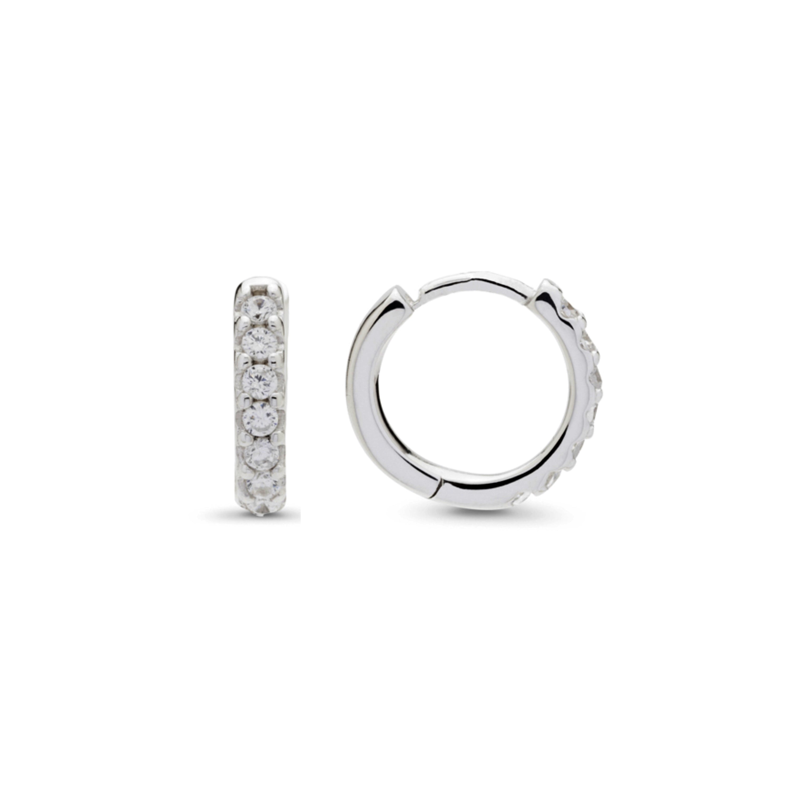 Pendientes de Plata de Ley 925 con Circonita Brillante acabados en rodio - Leofcar