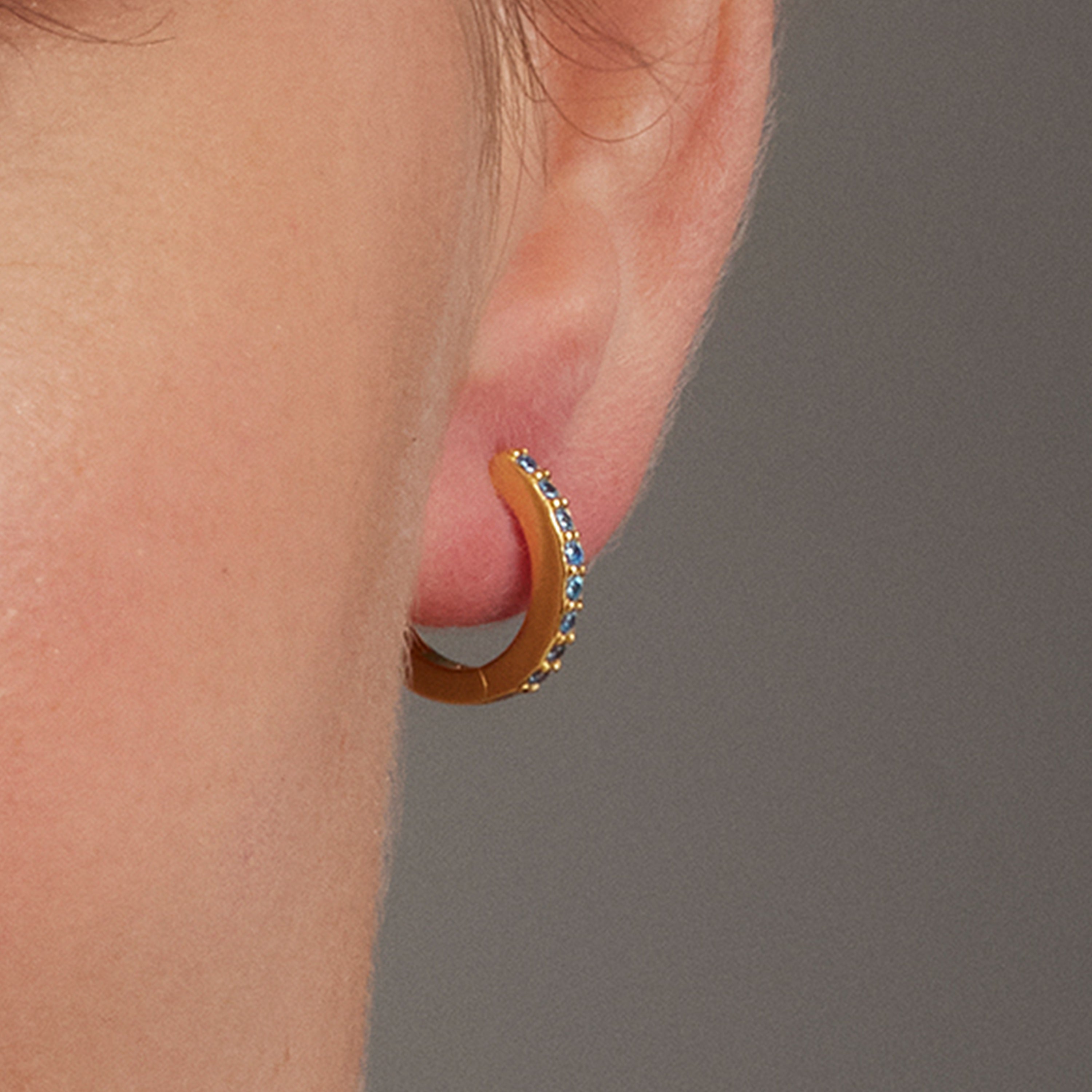 Brincos de Prata de Lei 925 com Quartzo Hidrotermal Verde Claro acabados em ouro amarelo 18K - Valarys