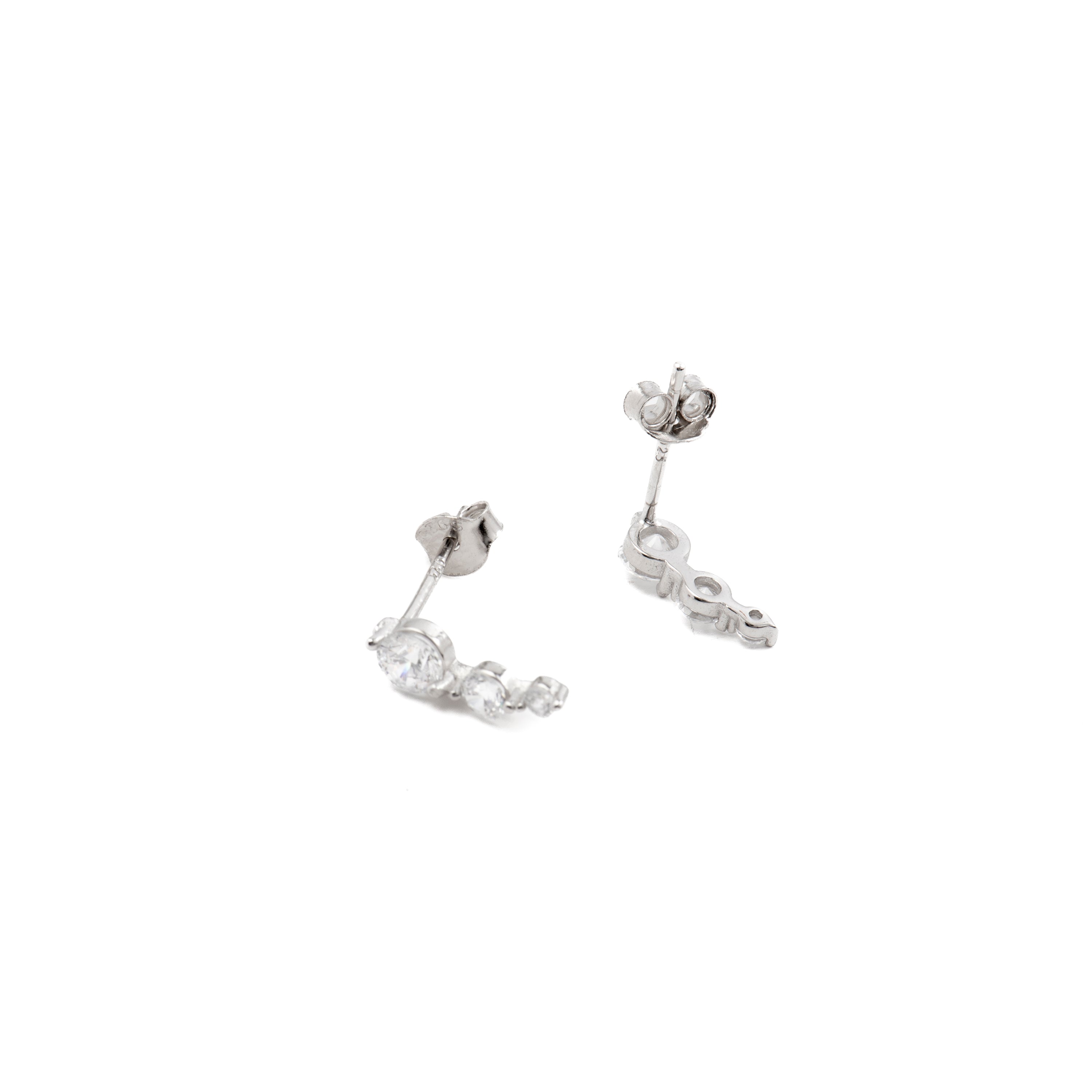 Pendientes de Plata de Ley 925 con Circonita Brillante acabados en rodio - Lyar