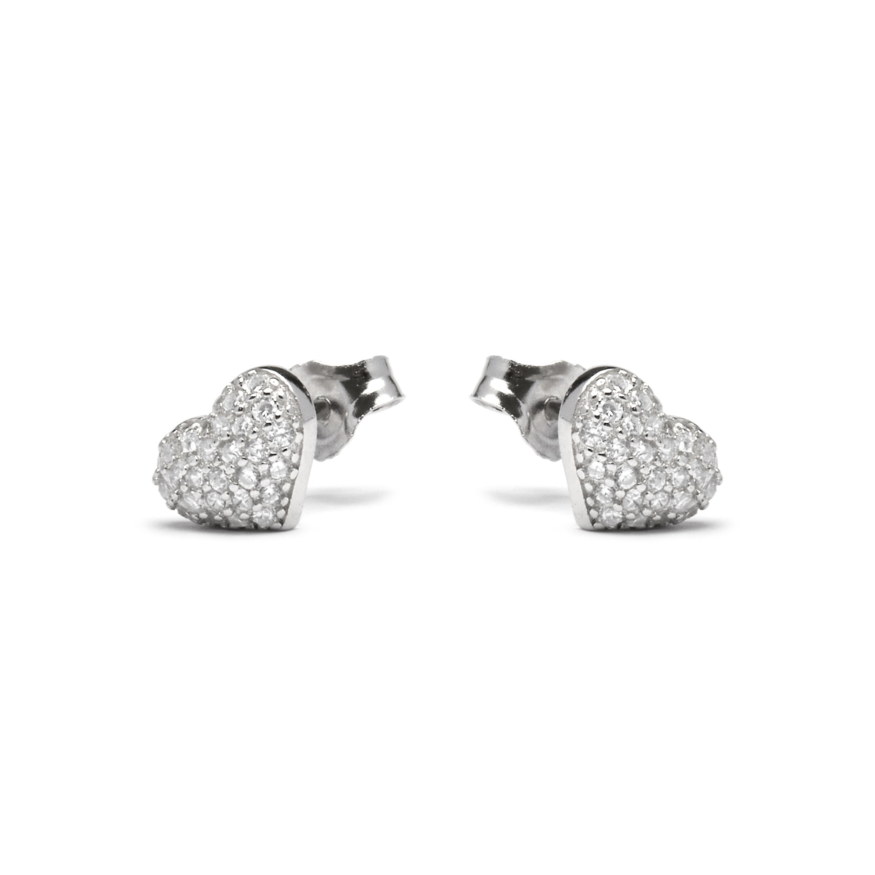 Orecchini in Argento Sterling 925 con Zirconia Brillante finiti in rodio - Nifan
