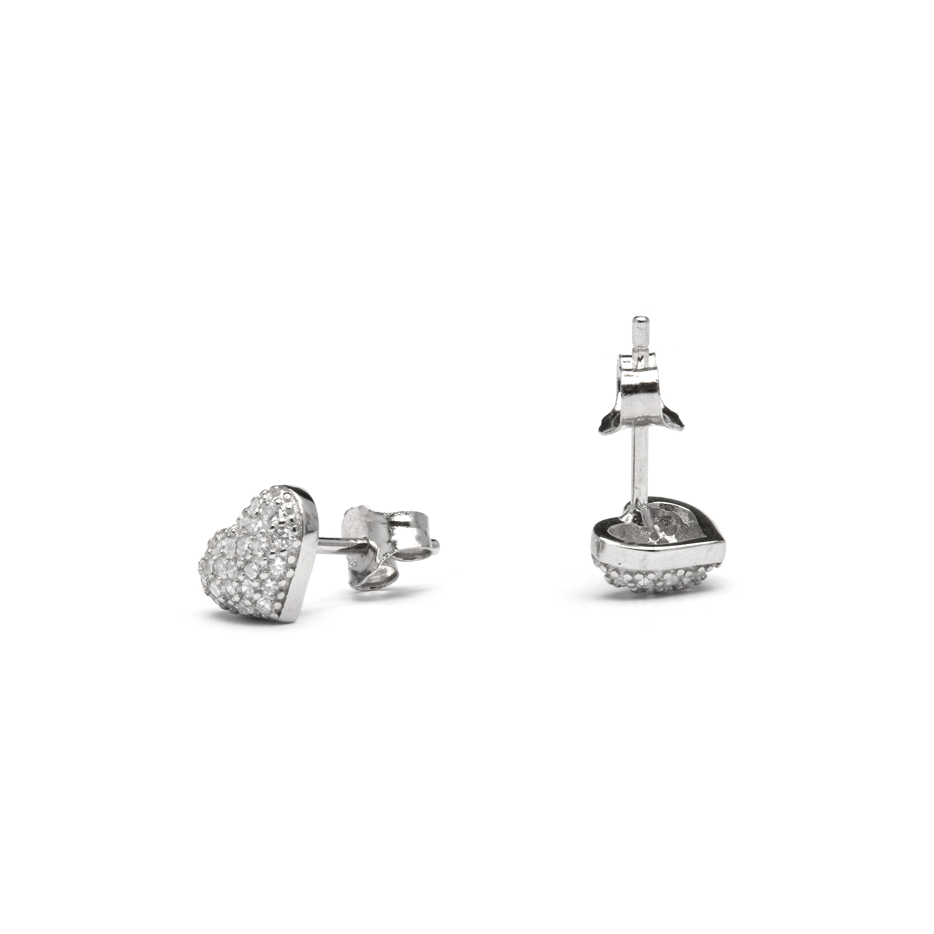 Orecchini in Argento Sterling 925 con Zirconia Brillante finiti in rodio - Nifan