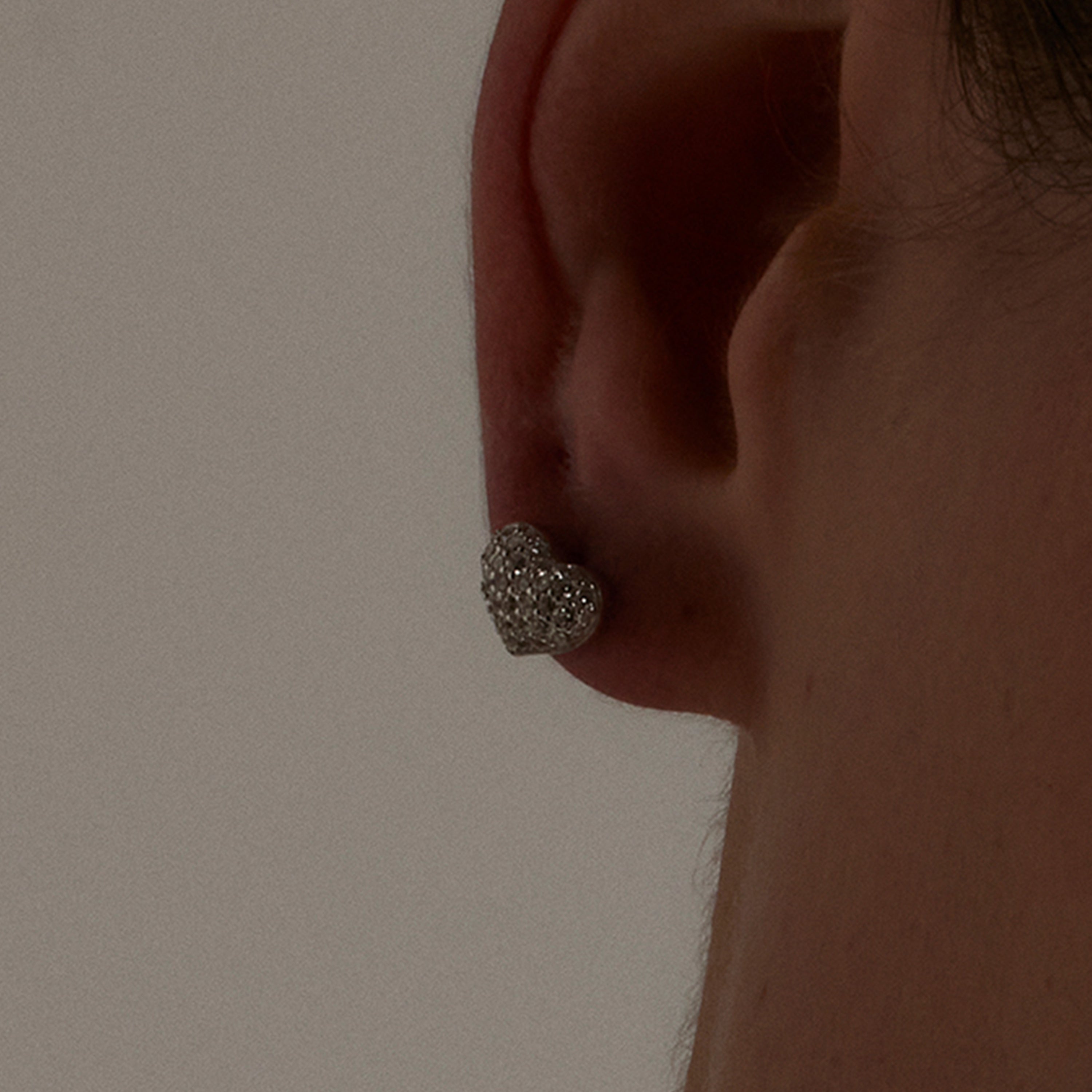 Orecchini in Argento Sterling 925 con Zirconia Brillante finiti in rodio - Nifan