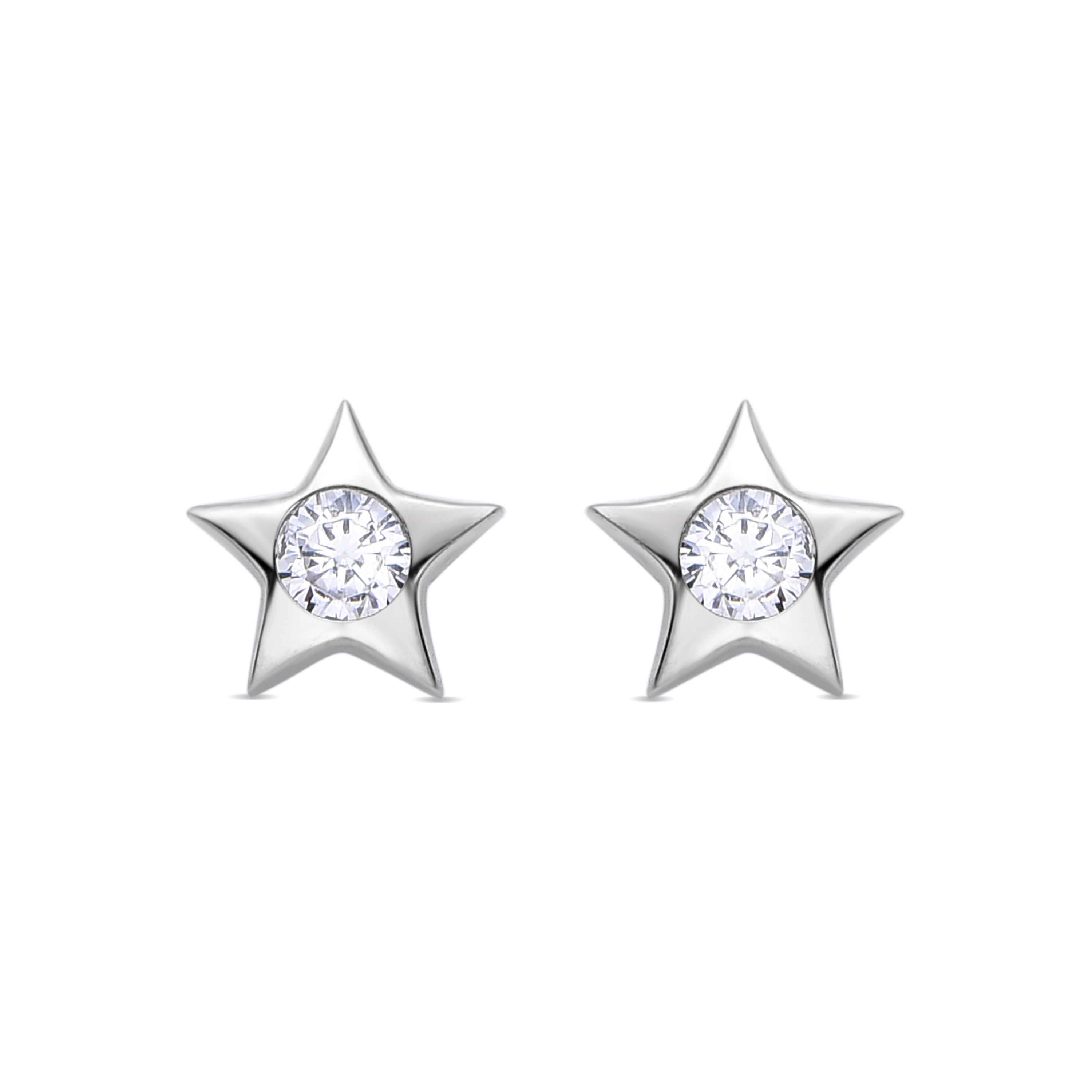 Pendientes de Plata de Ley 925 con Circonita Brillante acabados en rodio - Ryshe