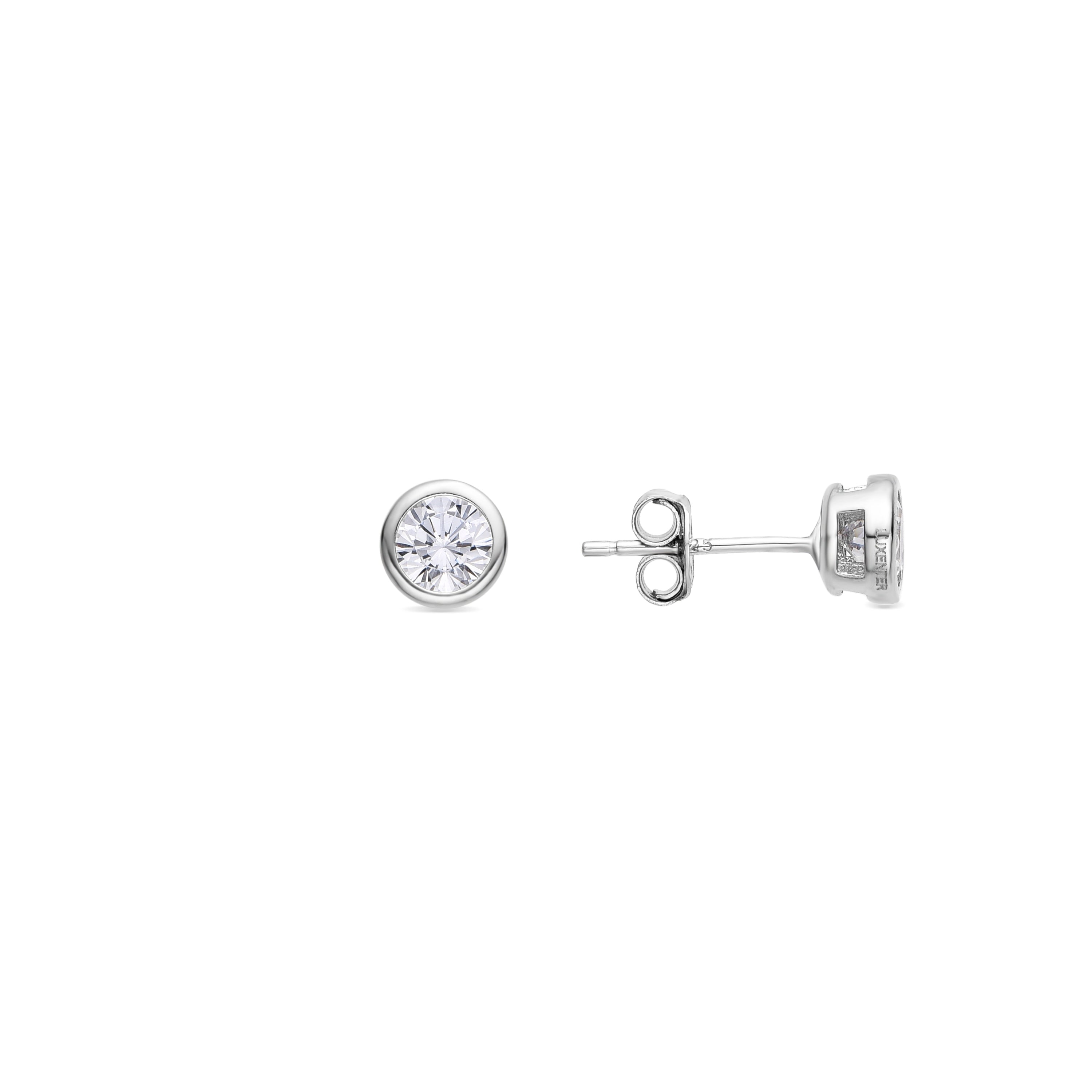 Ohrringe aus 925er Sterlingsilber mit funkelndem Zirkonia, rhodiniert - Basili