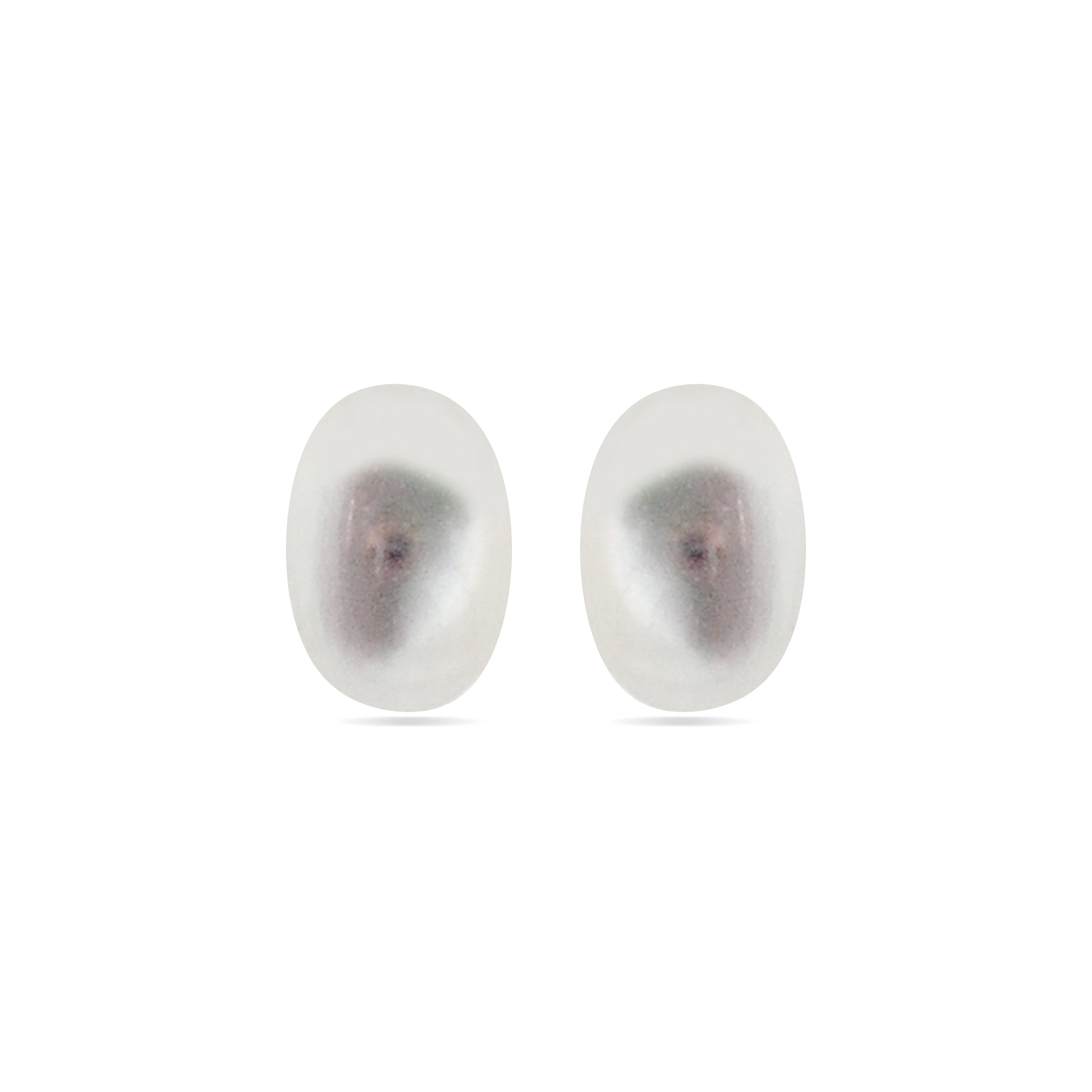 925 Sterling Silver Earrings with White Mother of Pearl finished in Rhodium - Yedia