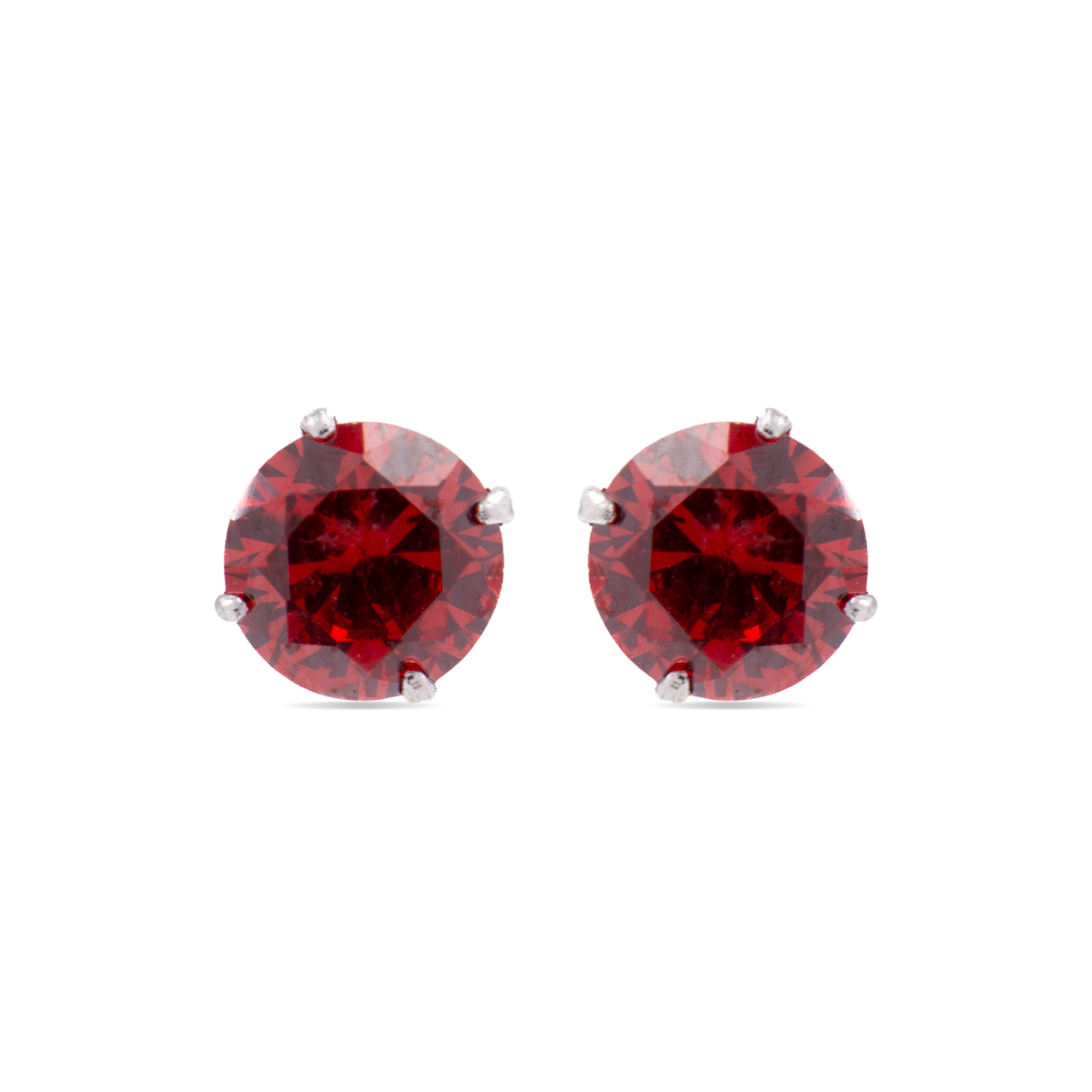 Boucles d'oreilles en argent sterling 925 avec quartz hydrothermal orange finition rhodiée - Yedia