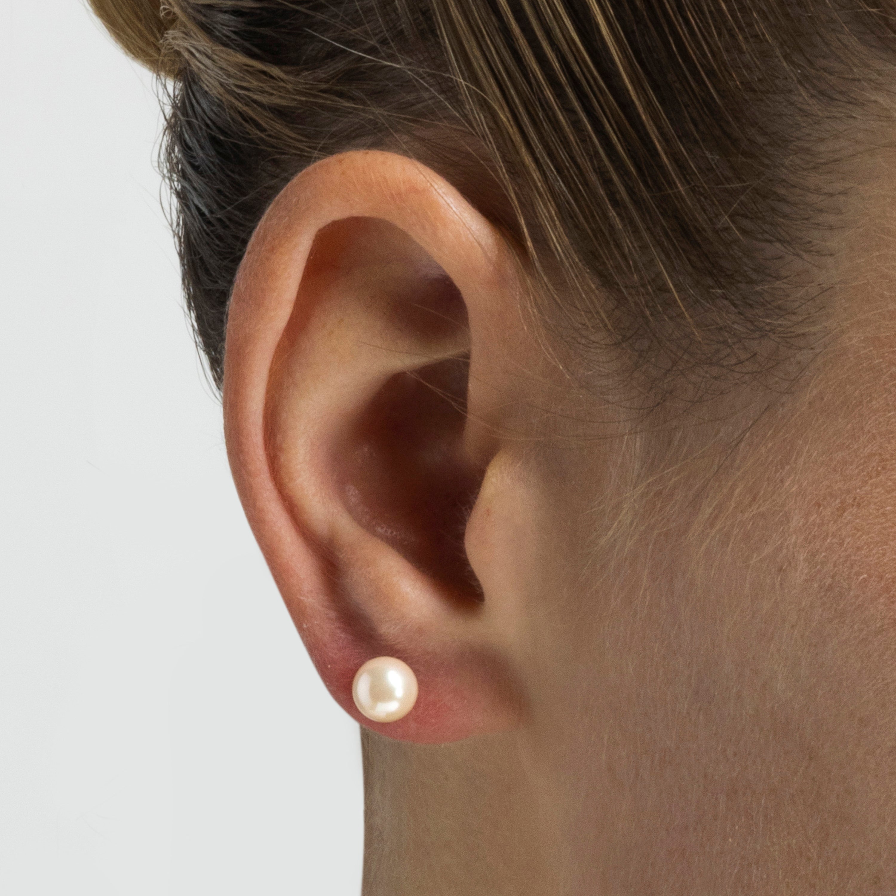 Boucles d'oreilles en argent sterling 925 avec perle rose finition rhodiée - Geel