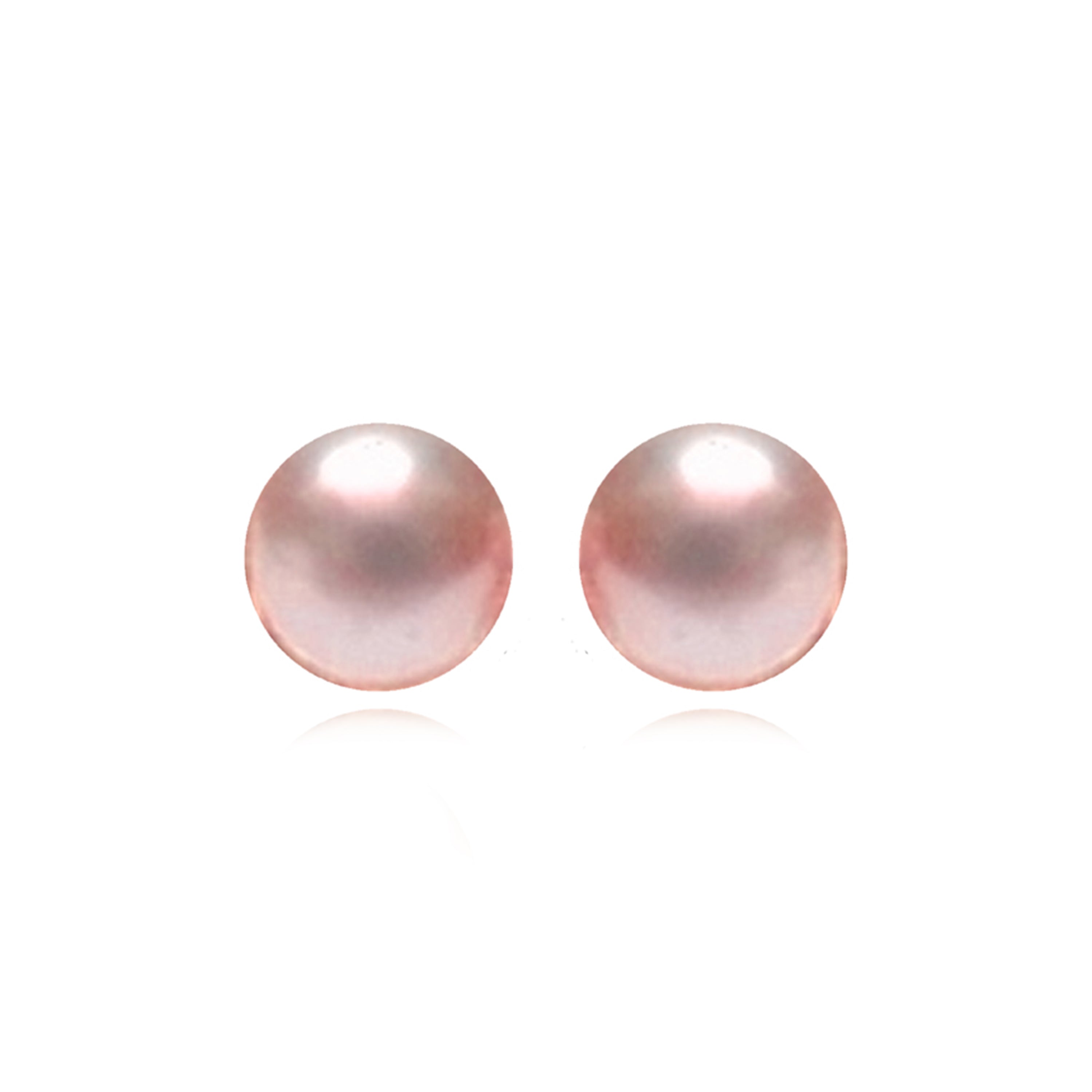 Pendientes de Plata de Ley 925 con Perla Rosa acabados en rodio - Geel
