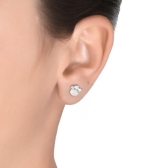 Boucles d'oreilles de fidélité en argent sterling 925