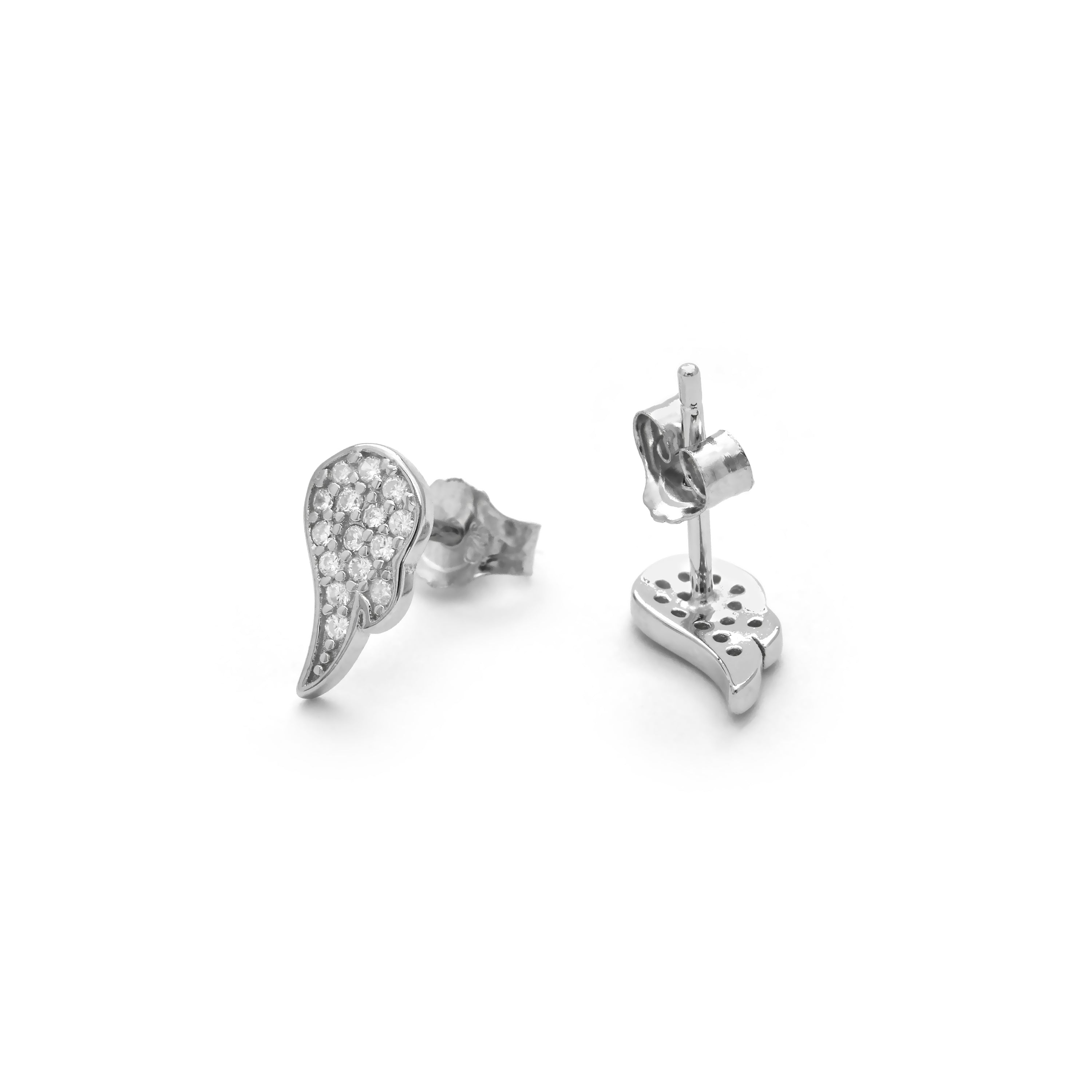 Ohrringe aus 925er Sterlingsilber mit funkelndem Zirkonia, rhodiniert - Reinheit
