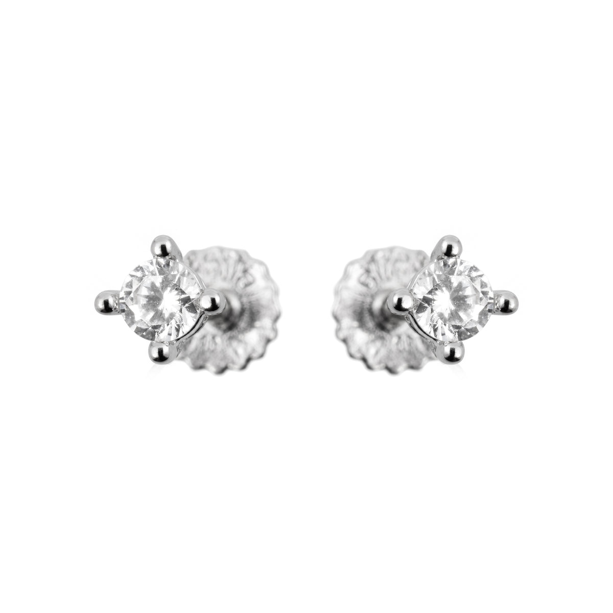 Pendientes de plata de Ley 925 y Circonita Brillante acabado en rodio - Atrigg