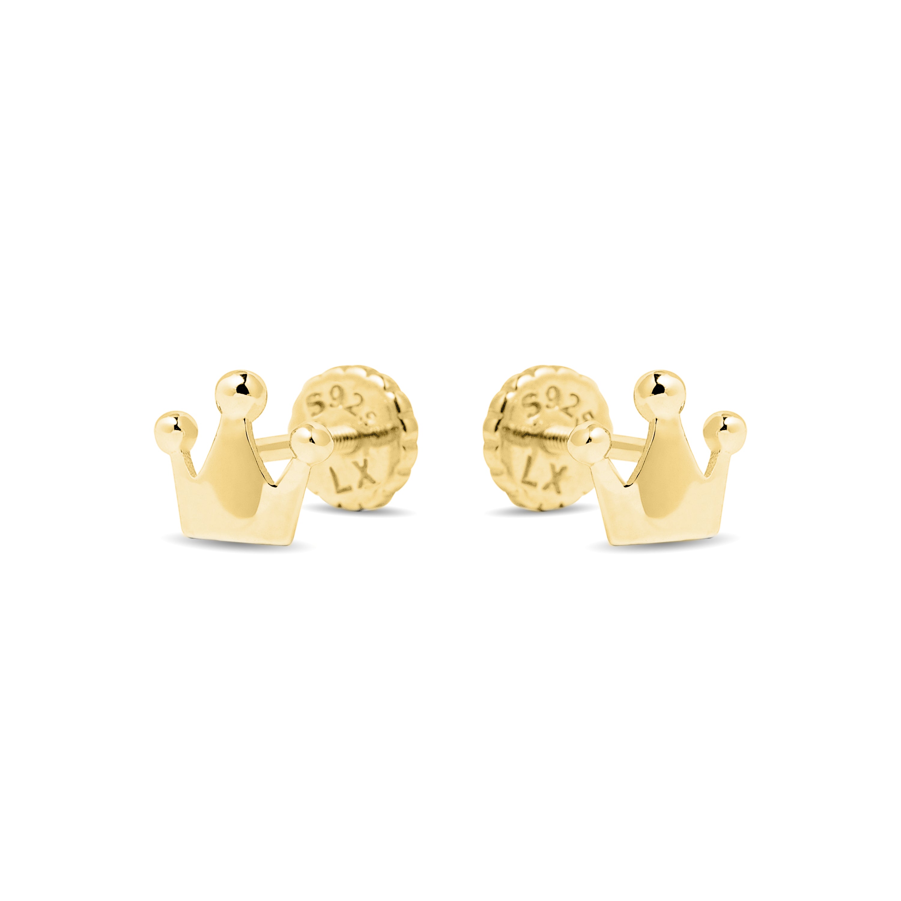 Brincos de Prata de Lei 925 acabados em ouro amarelo 18K - Shika