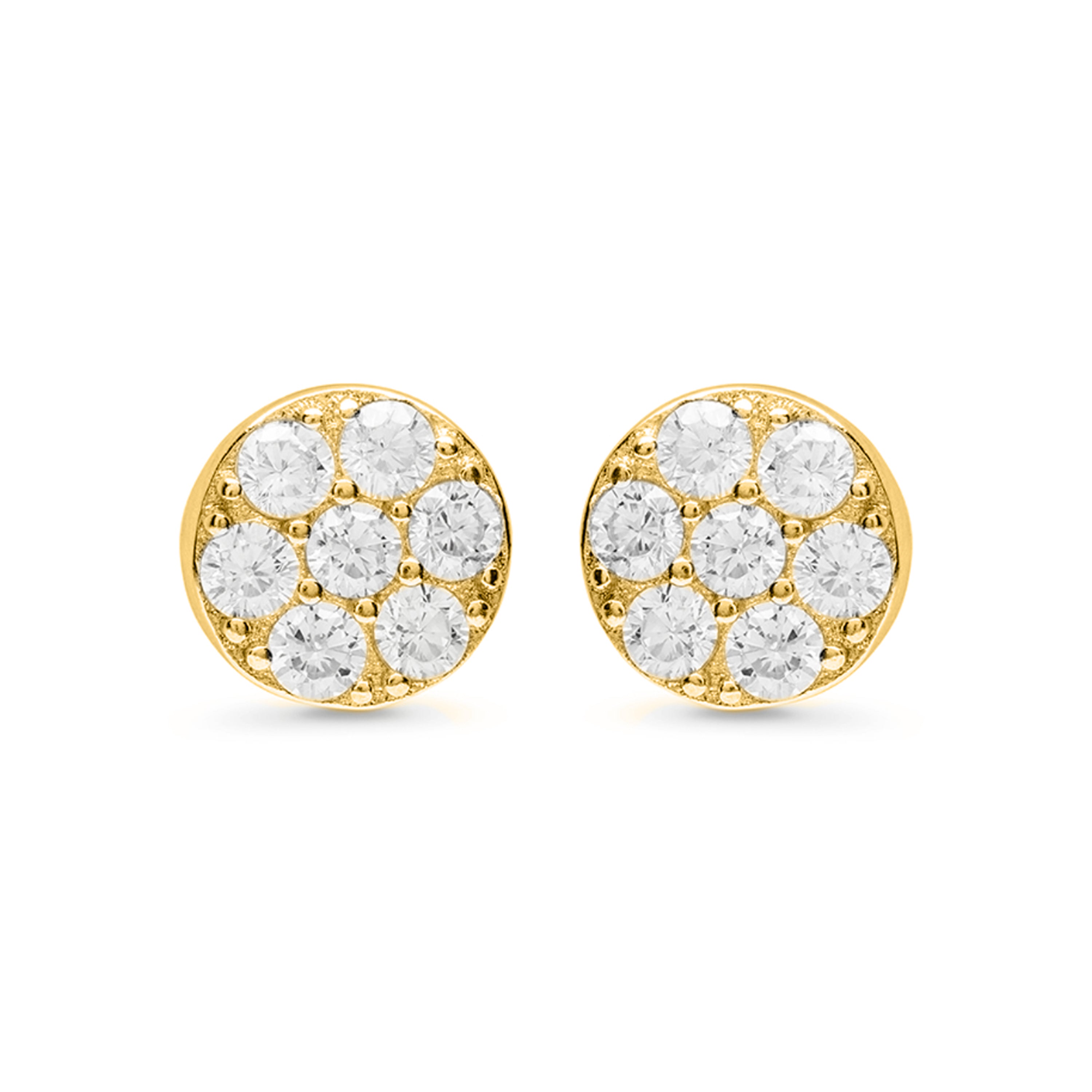 Pendientes de plata de ley 925 con Circonita Brillante acabados en rodio - Circle