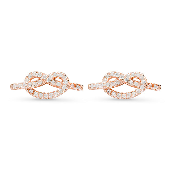 Boucles d'oreilles Bretzel en argent sterling 925