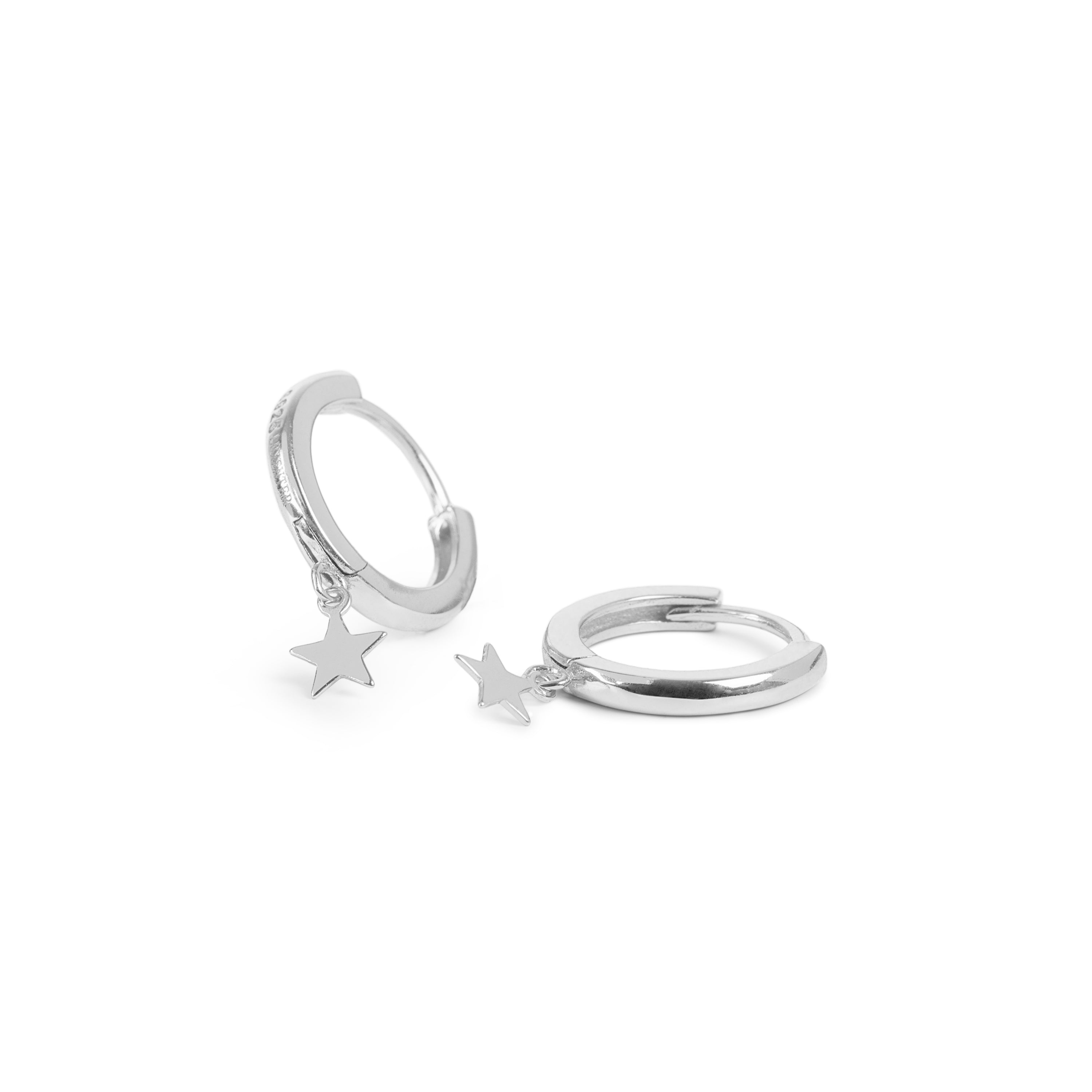 Orecchini in Argento Sterling 925 finiti in rodio - Stella