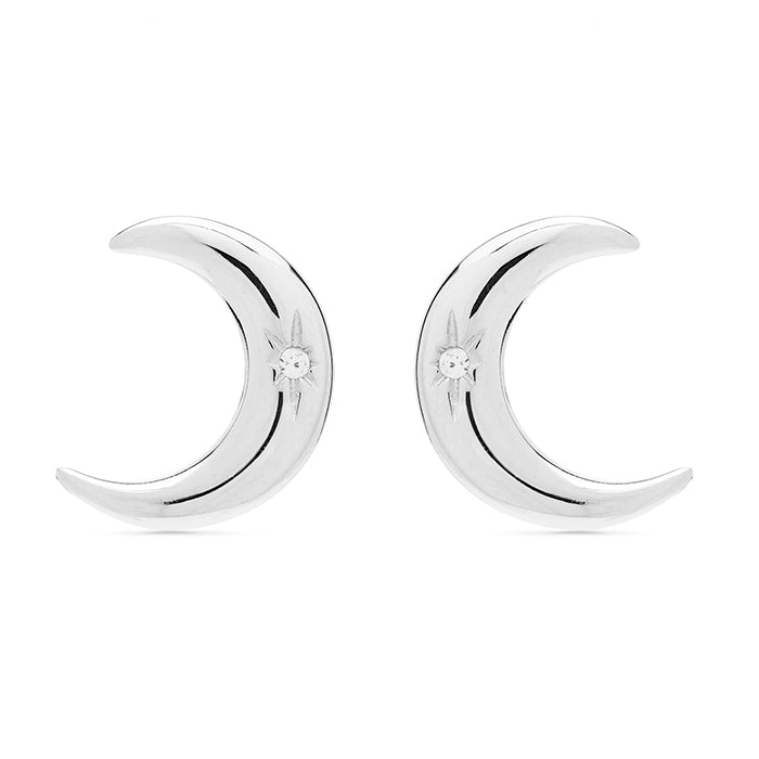 925er Sterlingsilber Ohrringe mit glänzenden Zirkonia, rhodiniert - Sonson