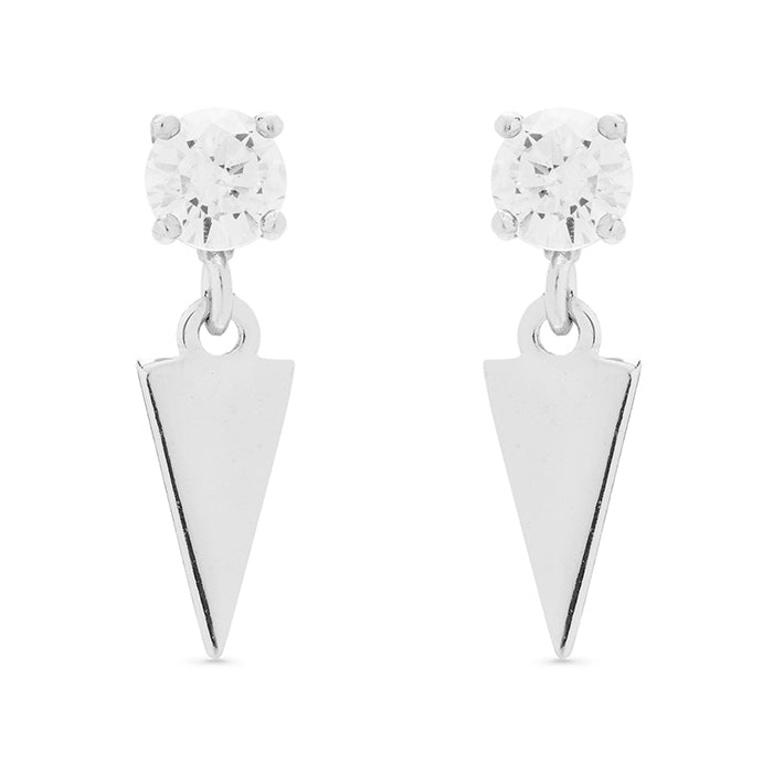 Pendientes Inbrand plata y circonita brillante