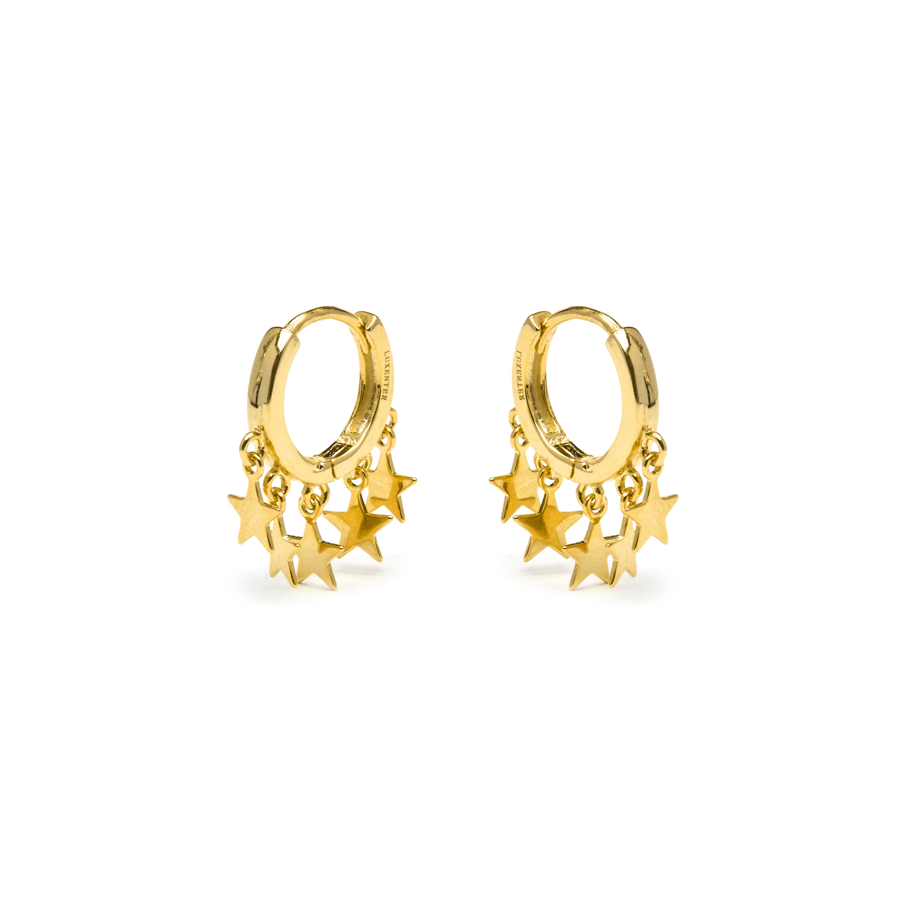 Pendientes de Plata de Ley 925 acabados en oro amarillo 18K - Ruthcia