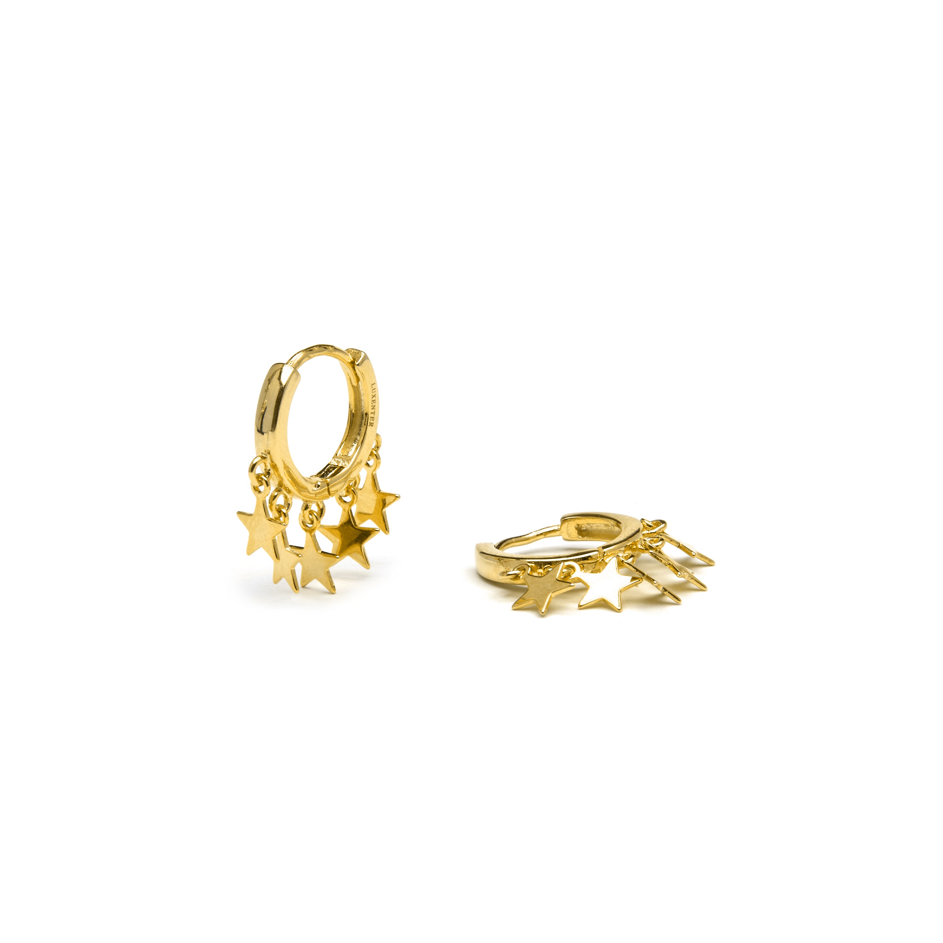Pendientes de Plata de Ley 925 acabados en oro amarillo 18K - Ruthcia