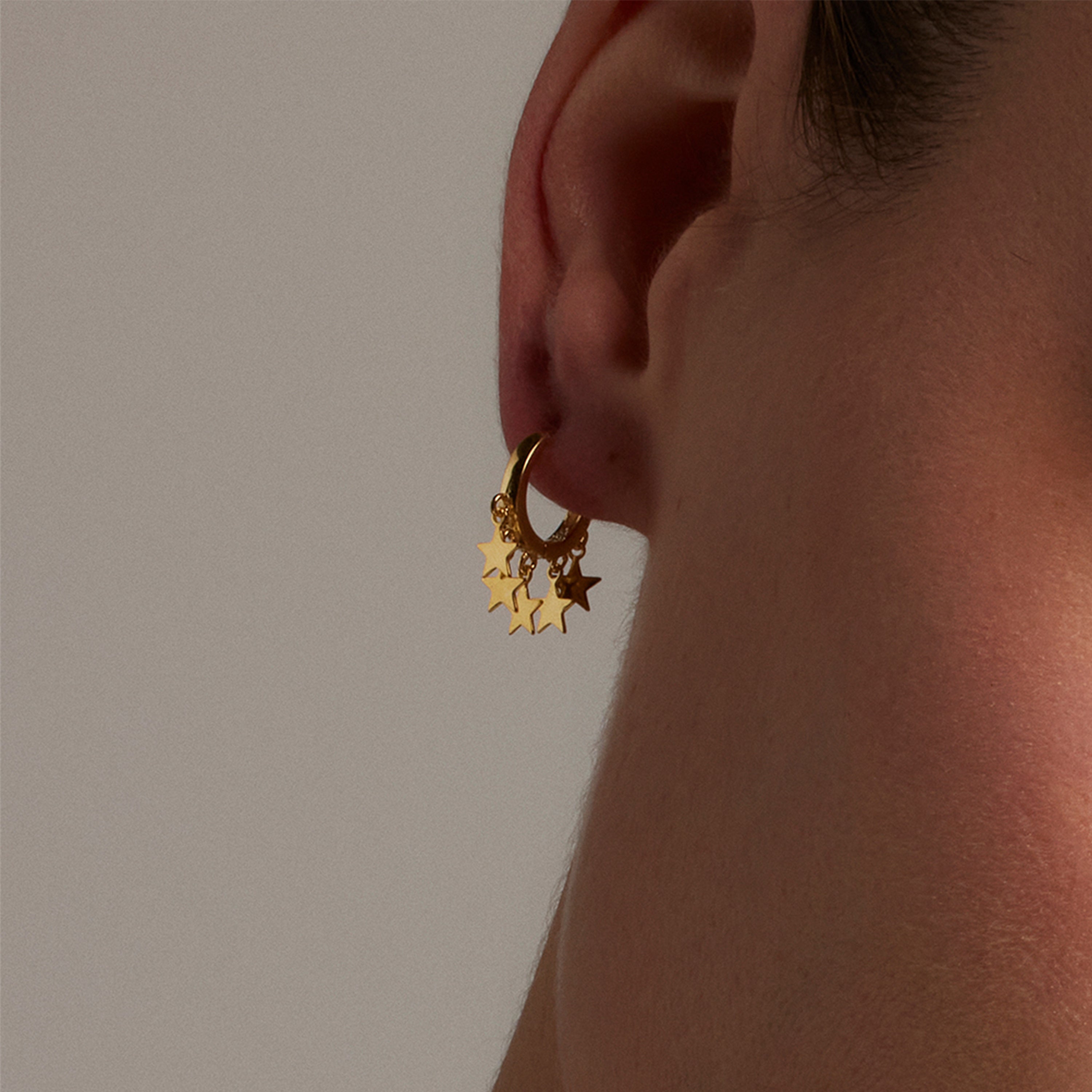 Pendientes de Plata de Ley 925 acabados en oro amarillo 18K - Ruthcia
