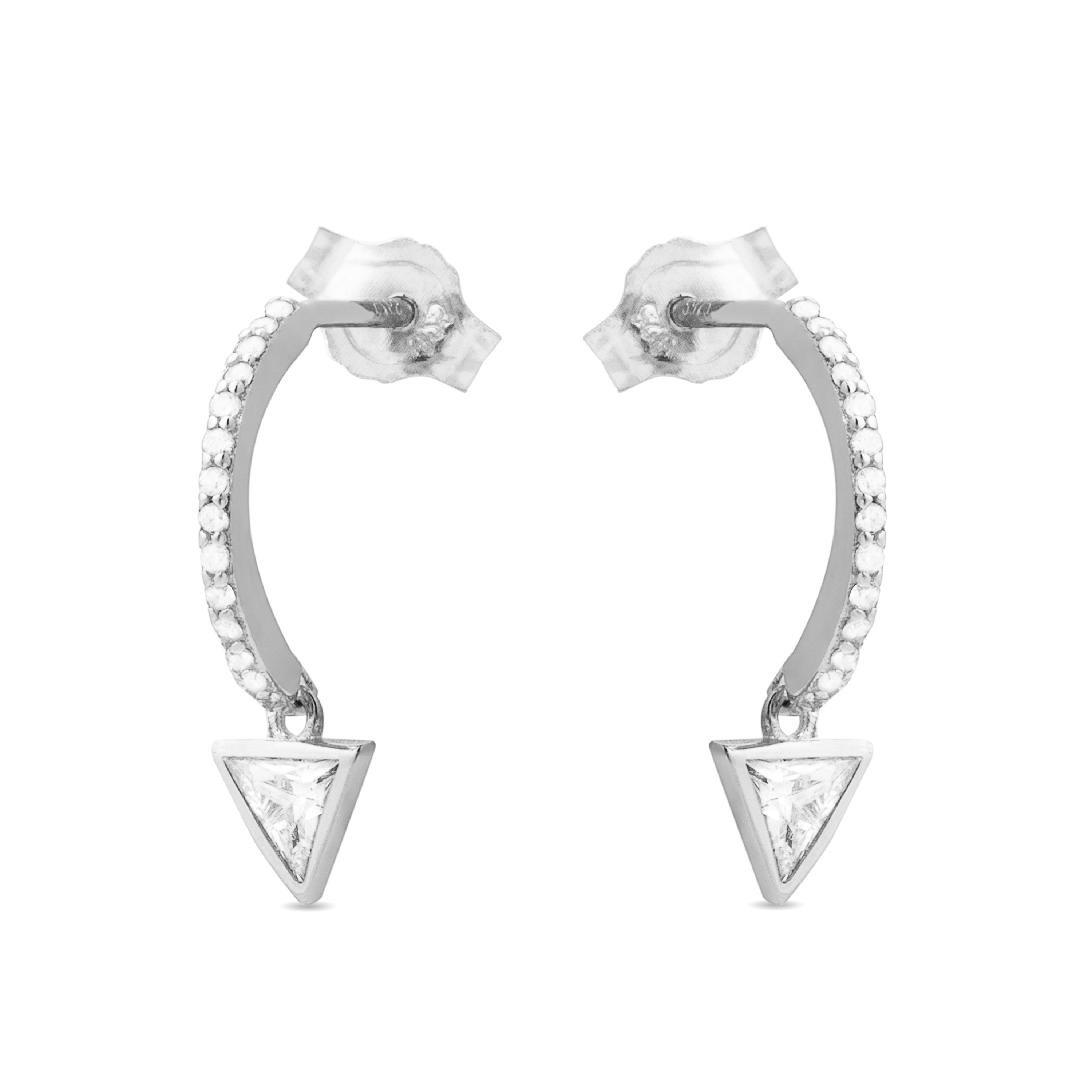 Boucles d'oreilles à talons en argent sterling 925