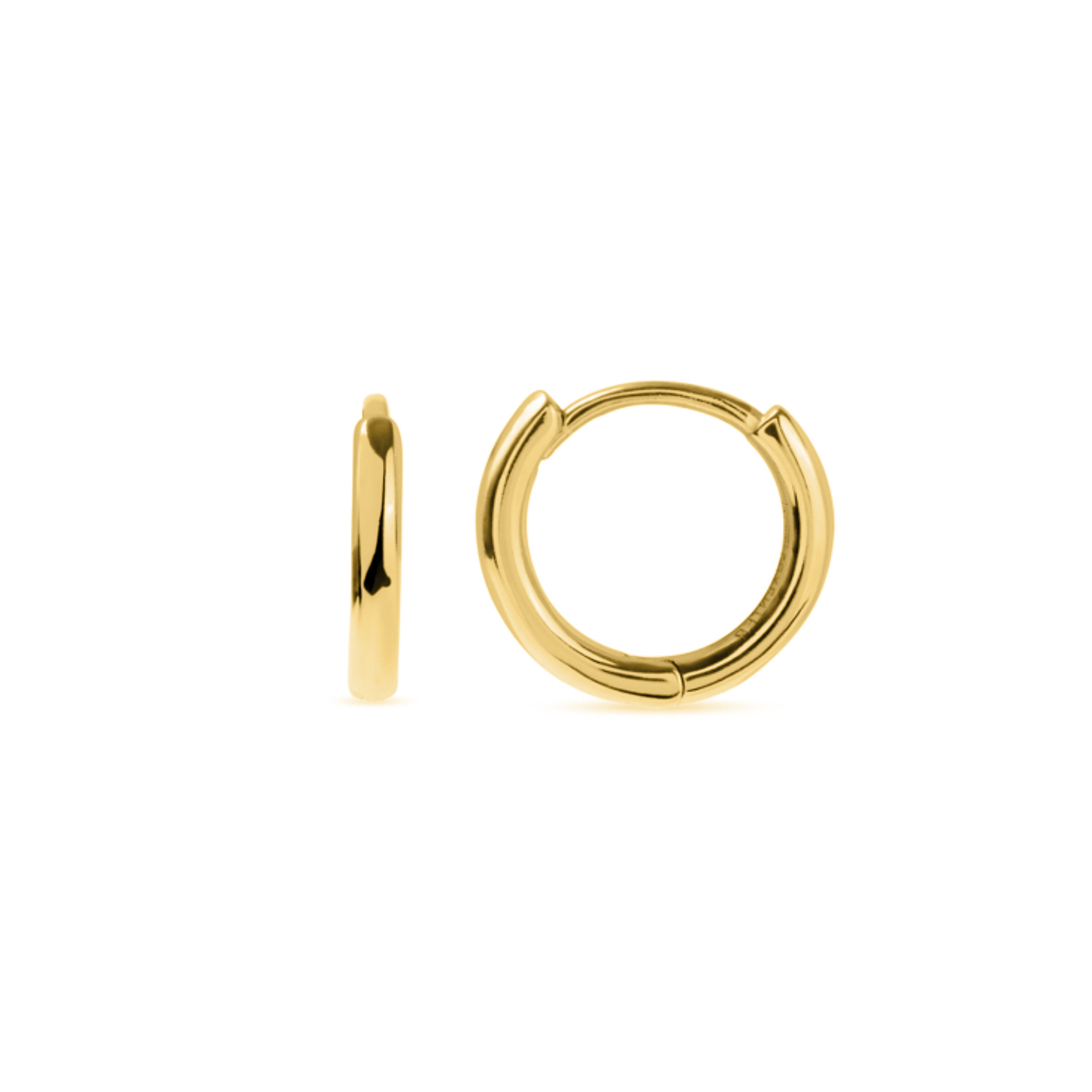 Boucles d'oreilles en argent sterling 925 finition or jaune 18K - Edum