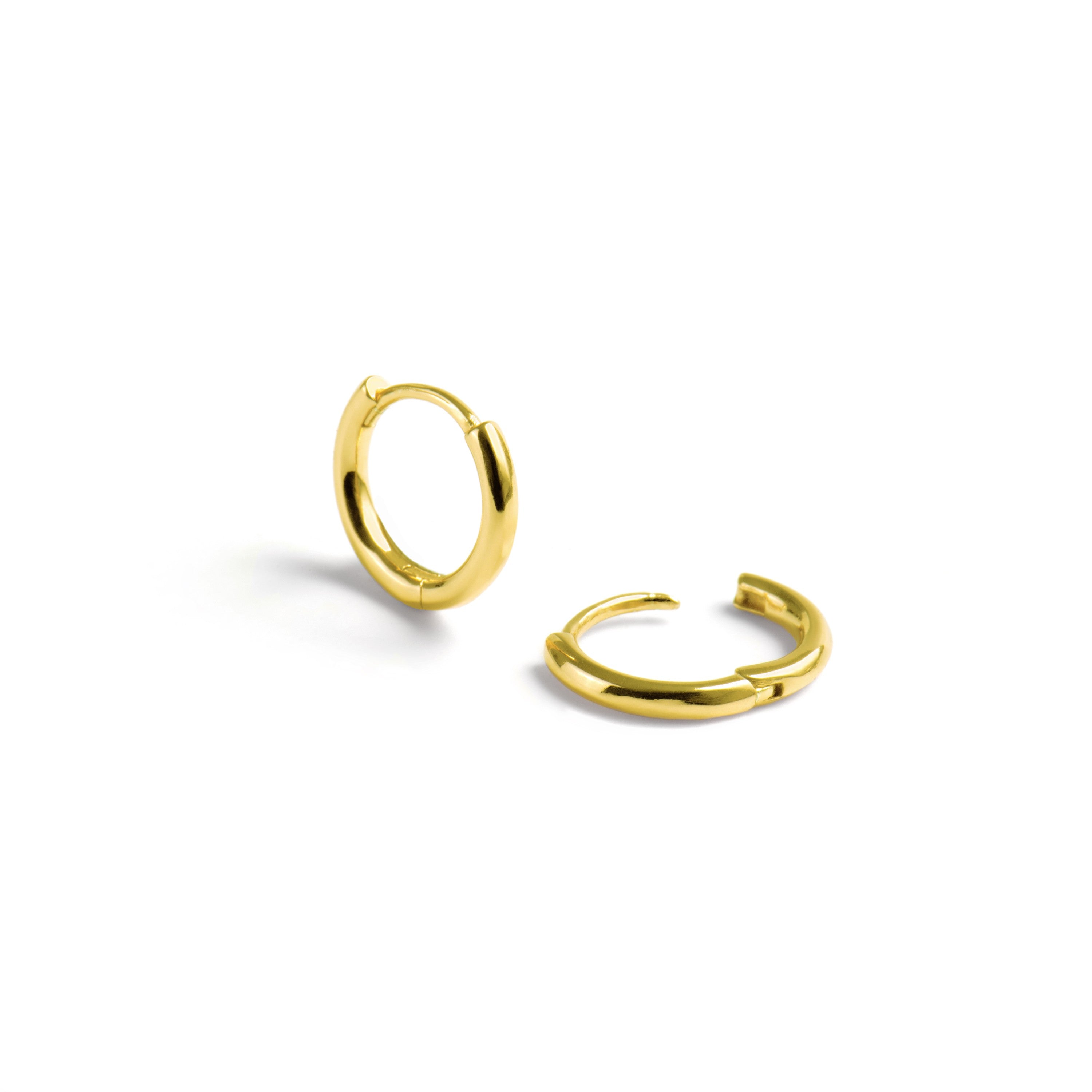 Pendientes de Plata de Ley 925 acabados en oro amarillo 18K - Edum