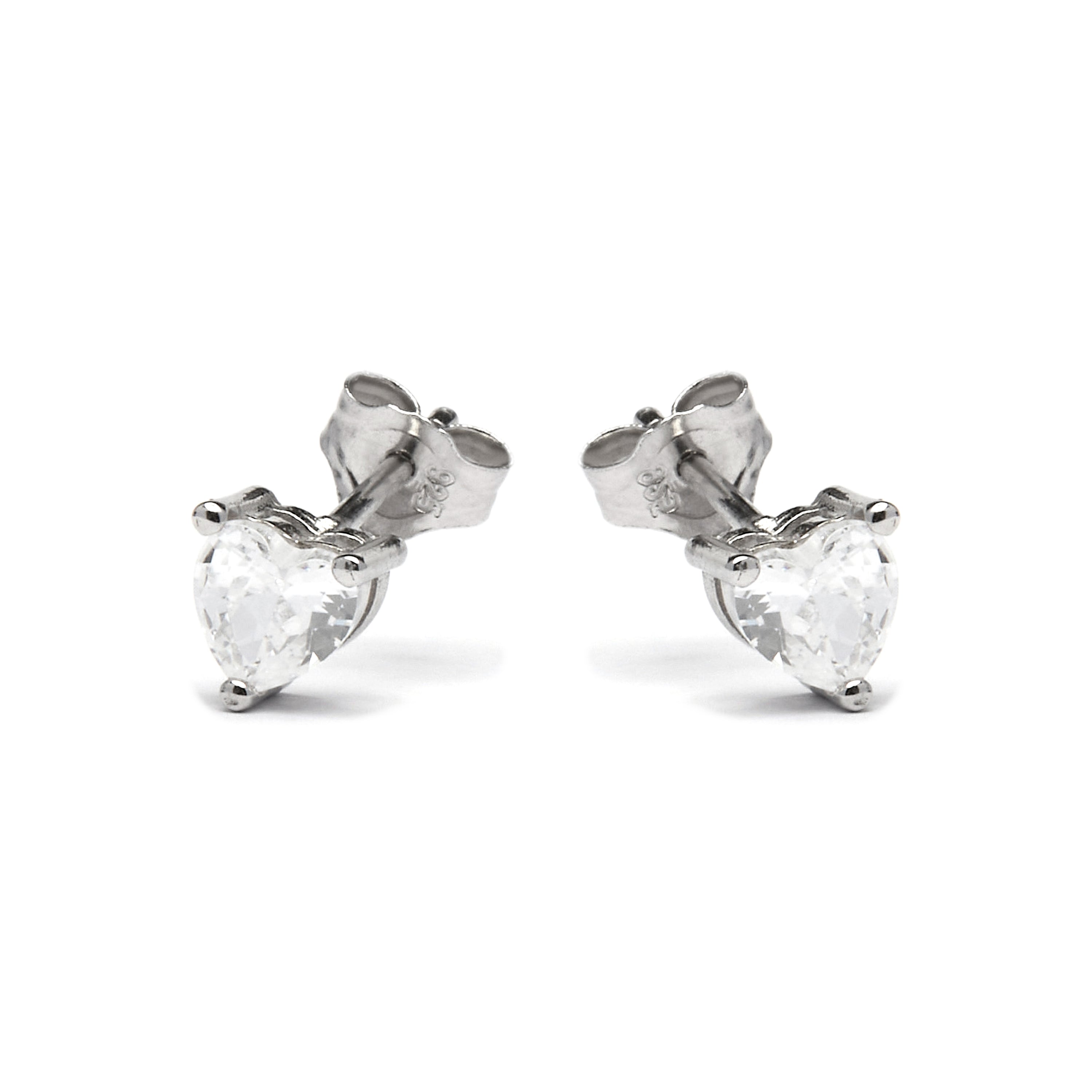 Boucles d'oreilles en argent sterling 925 avec zircon brillant finition rhodiée - Eqoyi