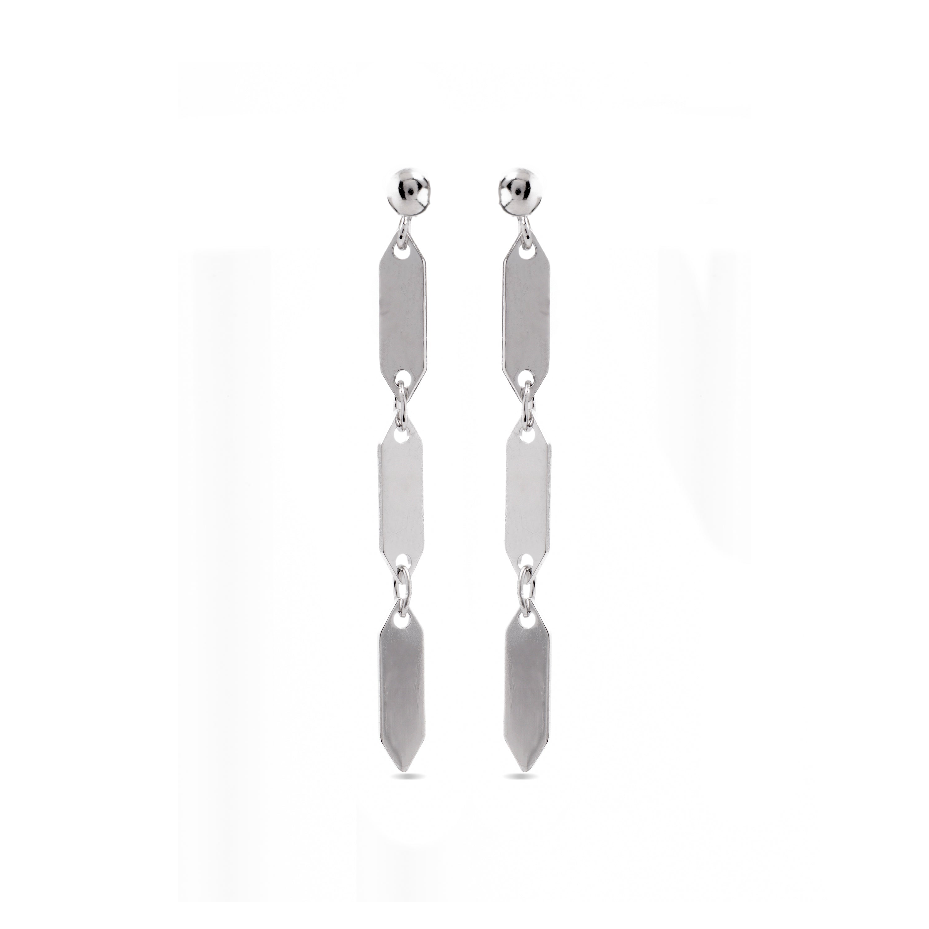 Boucles d'oreilles en argent sterling 925 finition rhodiée - Lirrat