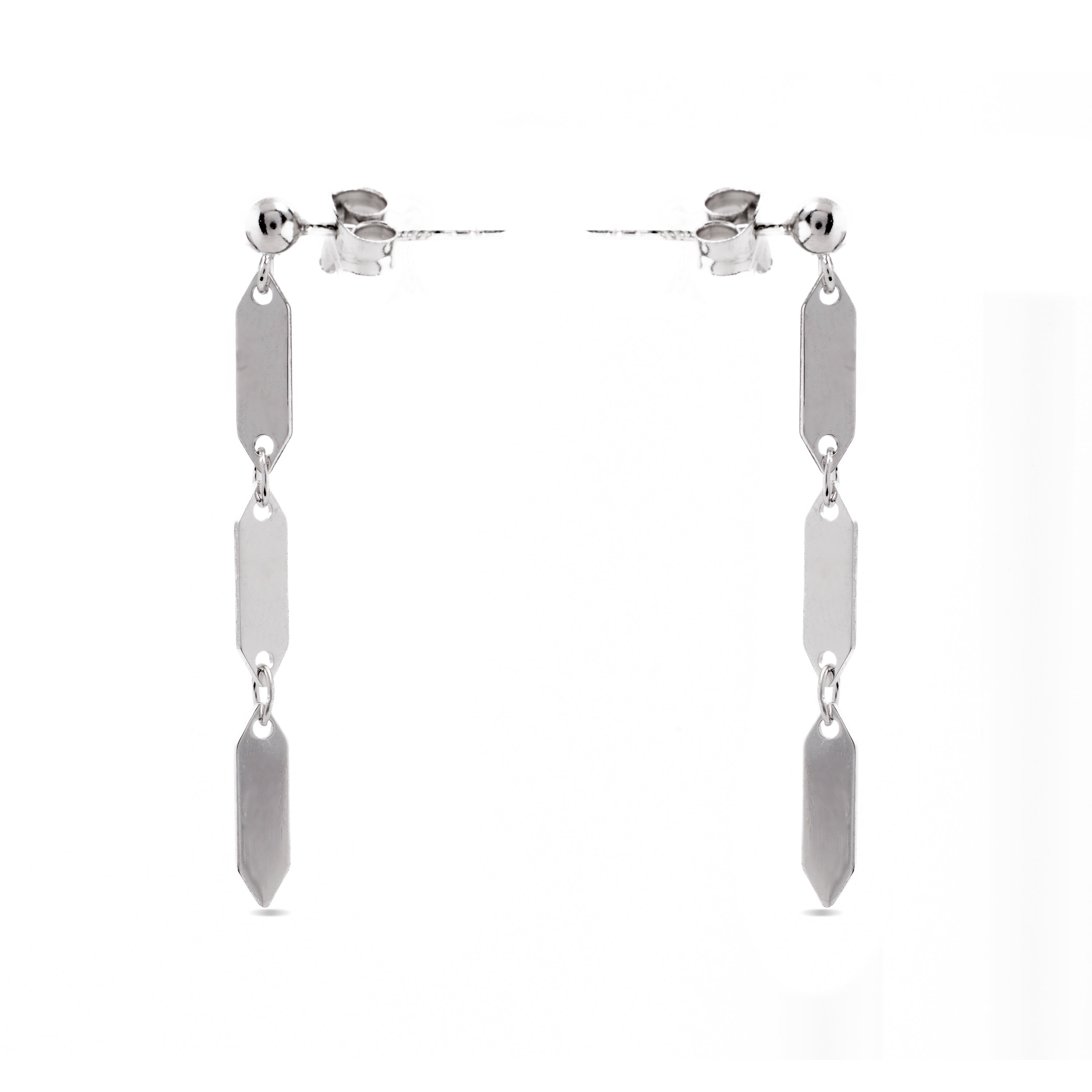Boucles d'oreilles en argent sterling 925 finition rhodiée - Lirrat