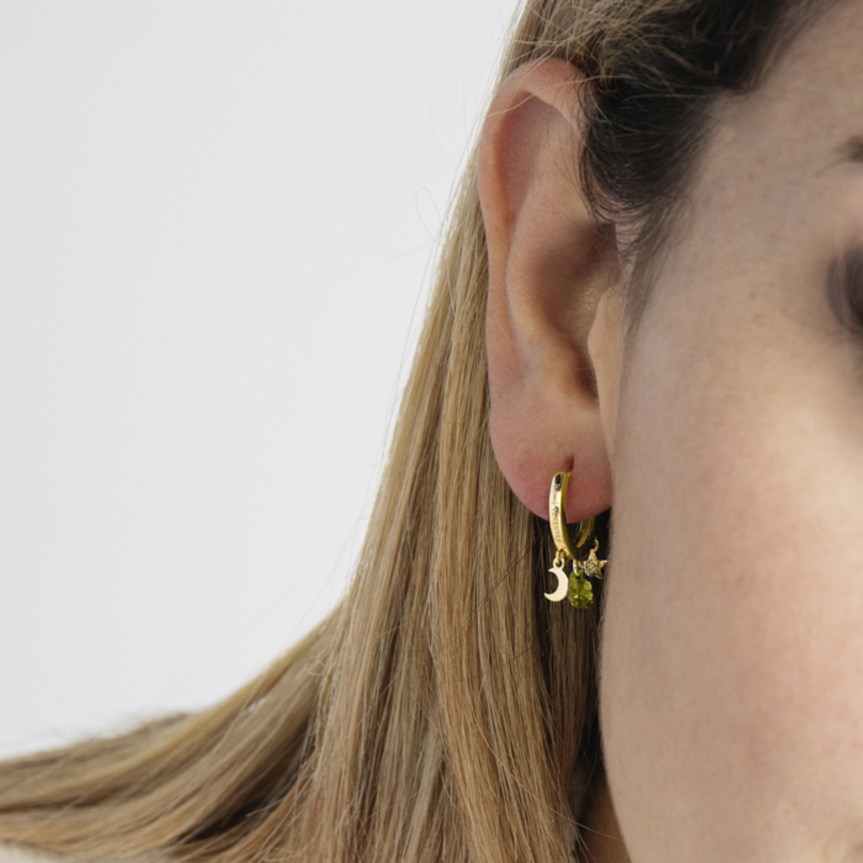Orecchini in Argento Sterling 925 con Zirconia Multicolore finiti in oro giallo 18K - Saon