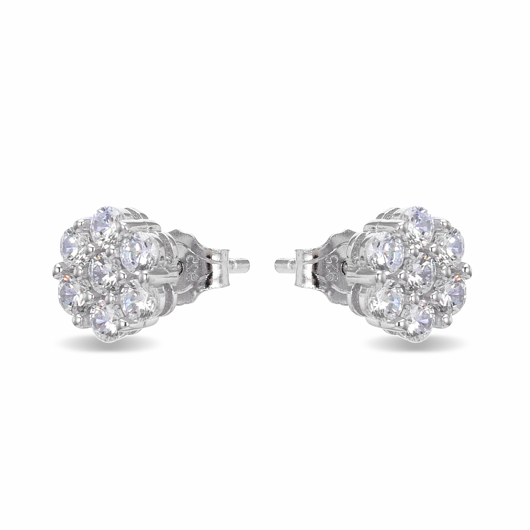Pendientes de Plata de Ley 925 con Circonita Brillante acabados en rodio - Hudur
